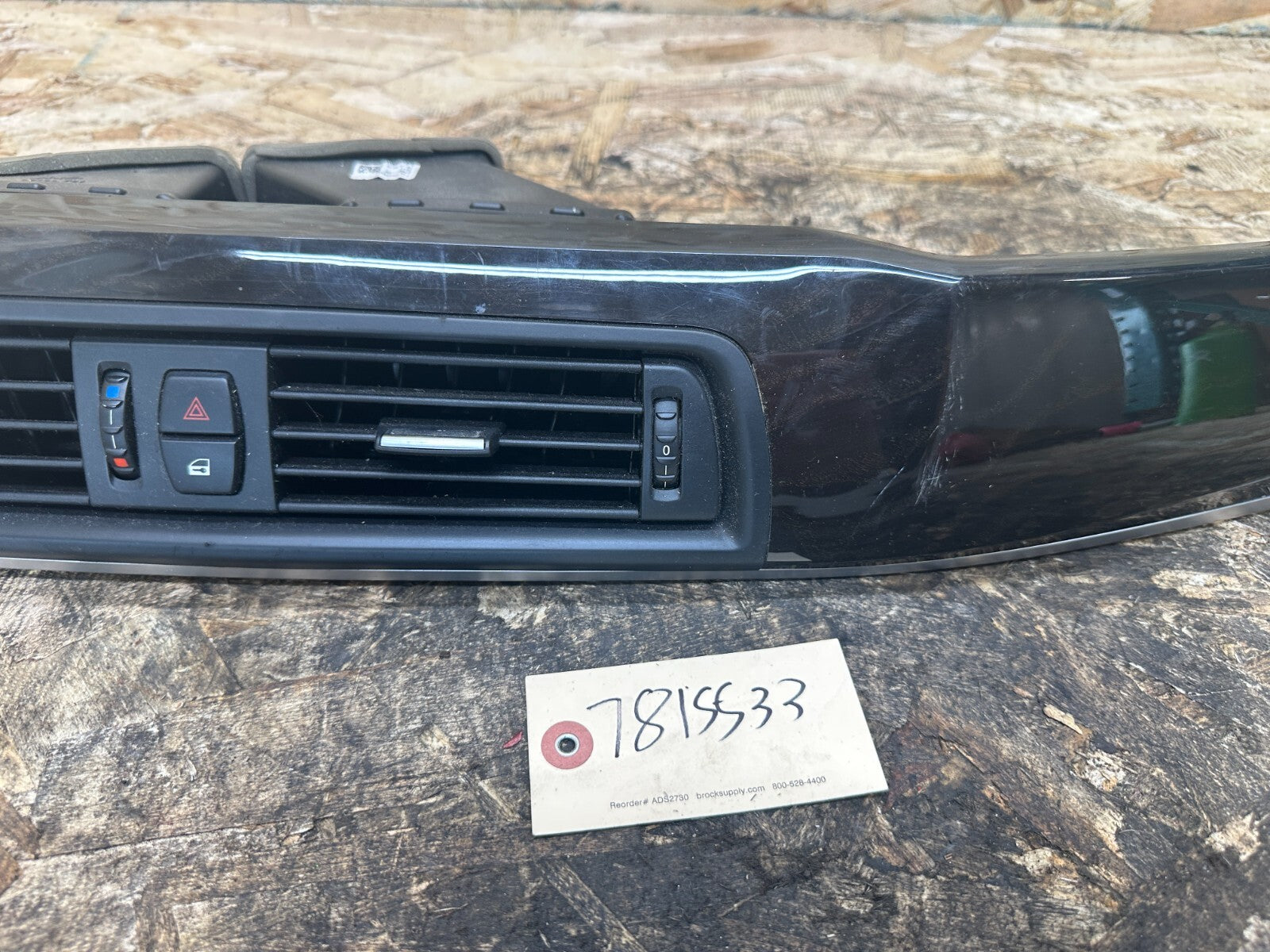 BMW 2010-2017 F10 5 SERIES GLOSSY BLACK INSTRIUMENT PANEL TRIM+VENTS 9166649