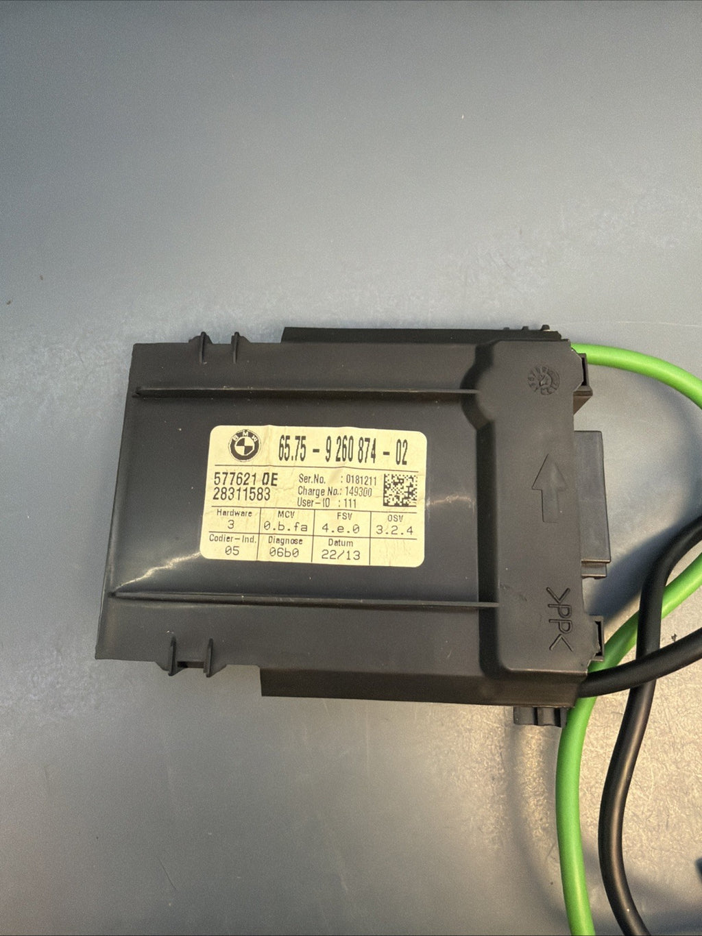 BMW X1 (E84) ANTI-THEFT ULTRASONIC ALARM SENSOR MODULE 9260874 GREY