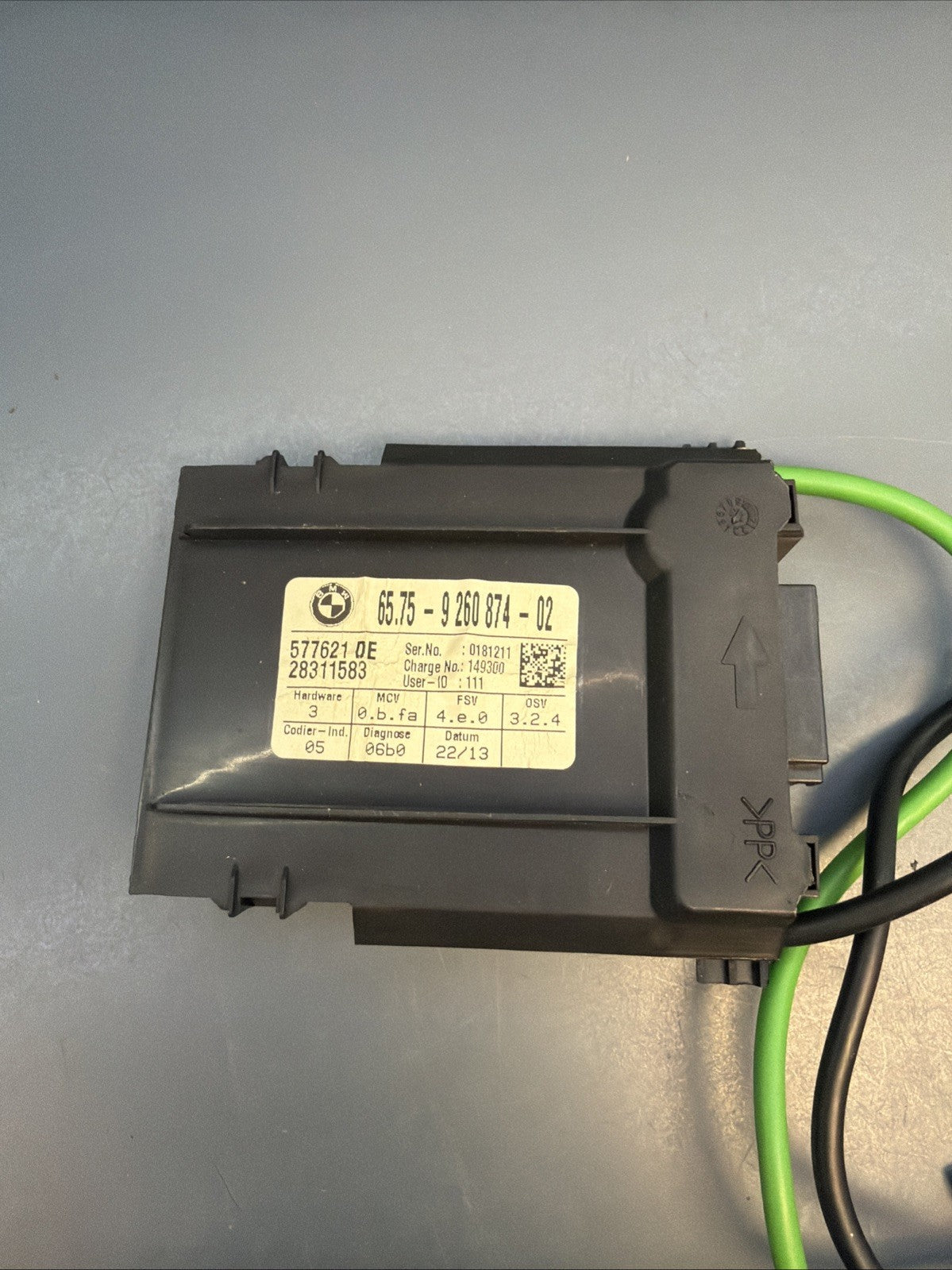 BMW X1 (E84) ANTI-THEFT ULTRASONIC ALARM SENSOR MODULE 9260874 GREY