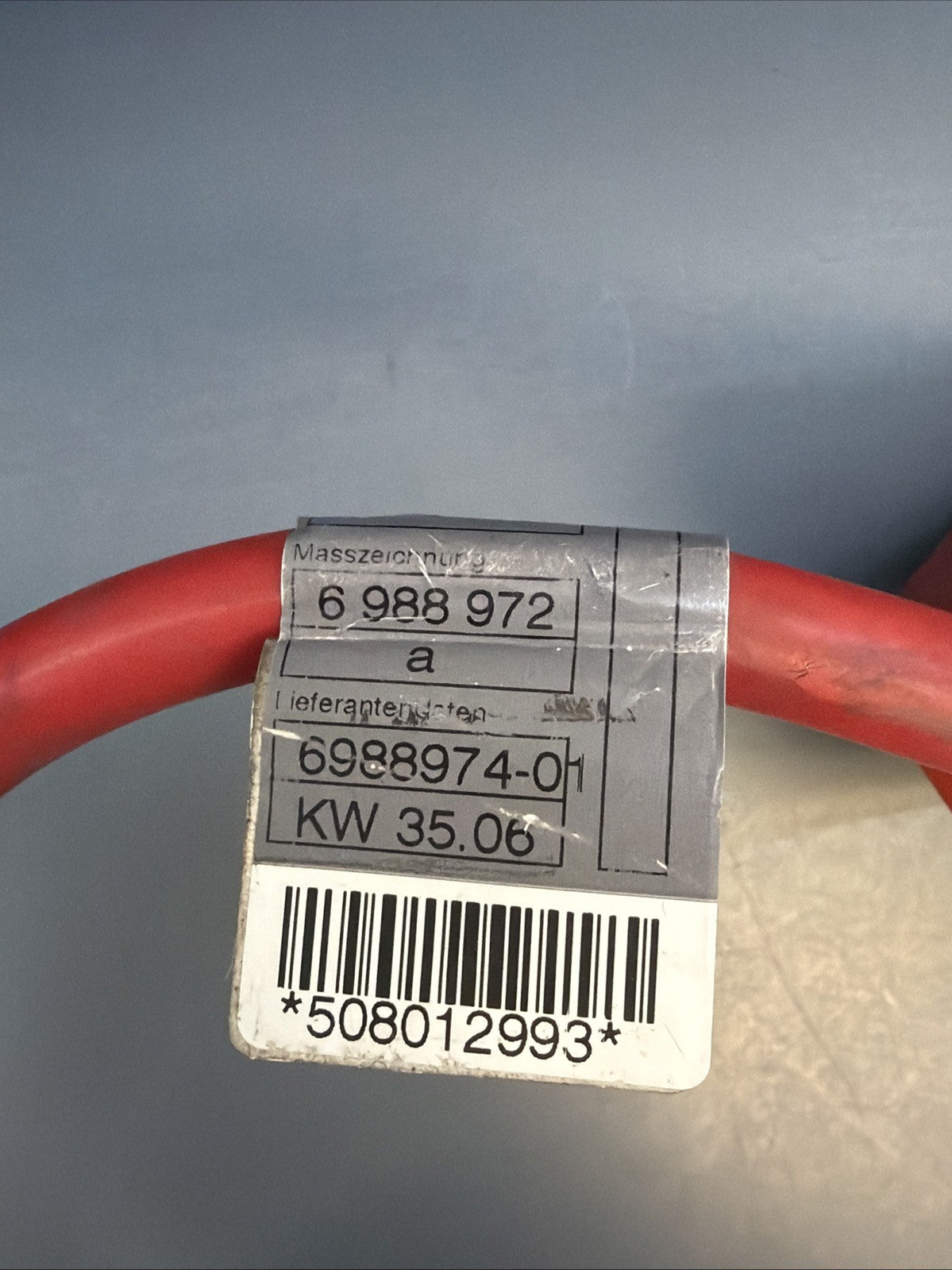 06-13 BMW E82 E90 E92 Battery Plus Pole Terminal Positive Cable 6988974 Oem