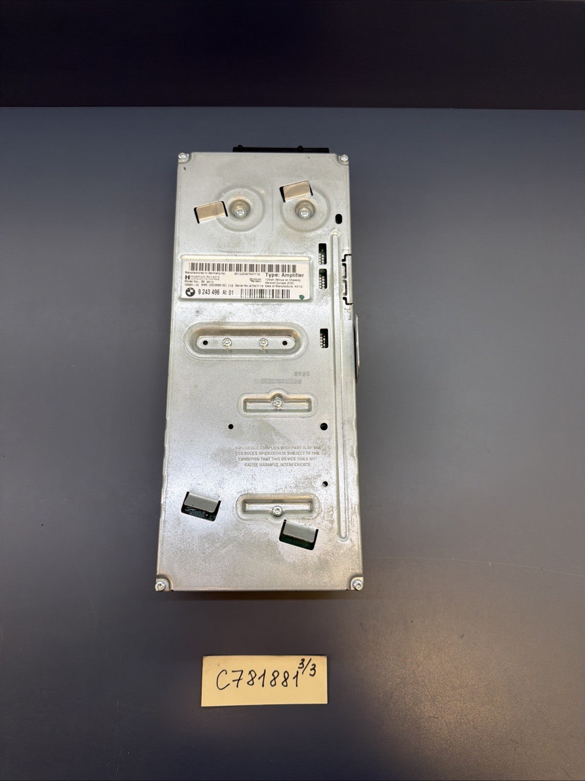 2011-2016 BMW Becker Audio Amplifier 528i 535i 550i 640i 650i  OEM 9243496