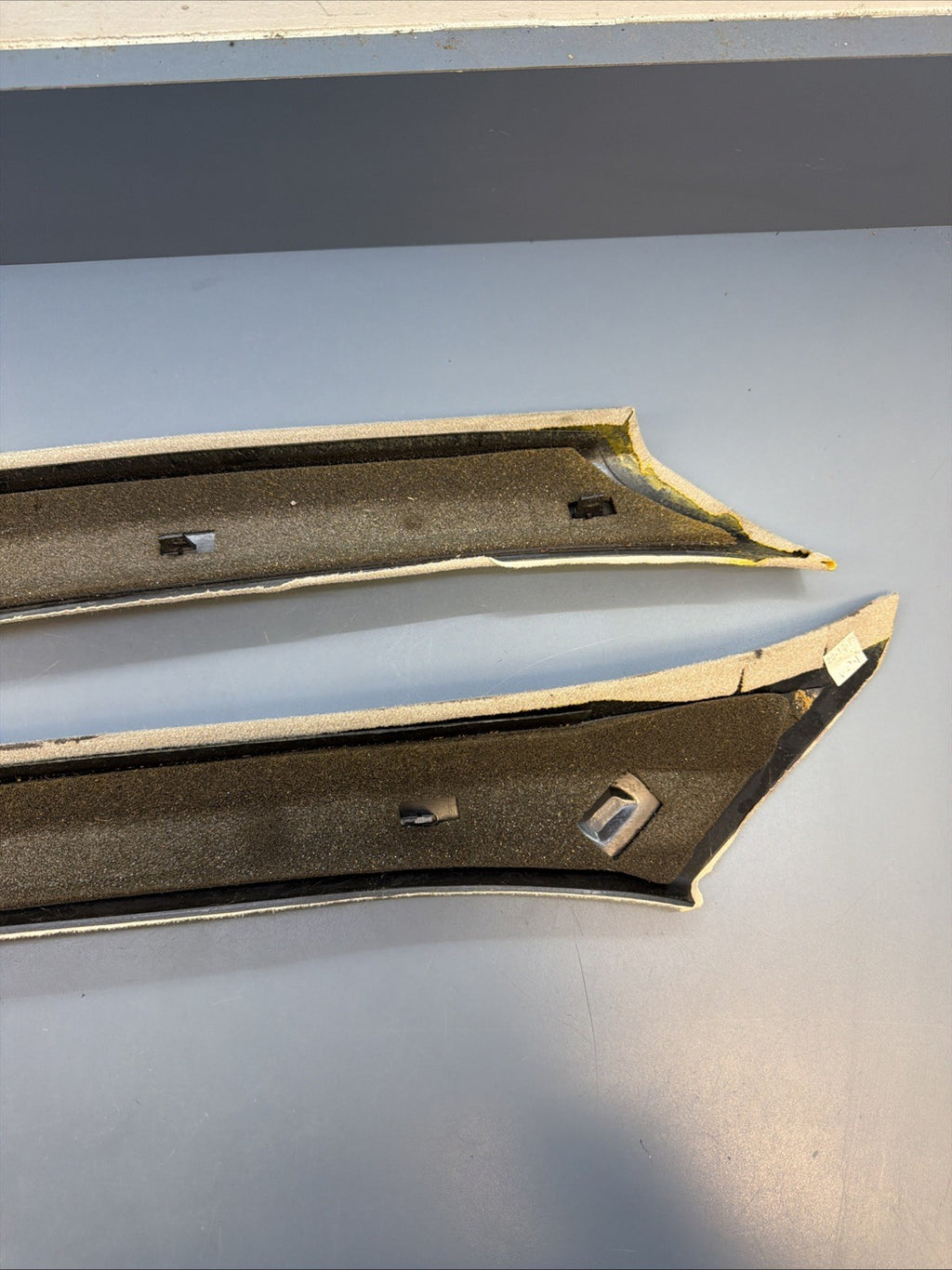 89-95 Bmw E34 5 Series Windshield A Pillar Column Trim Set Gray 8148643 8148644