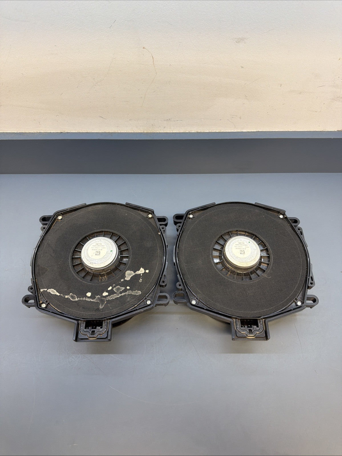 07-13 BMW E70 X5 Floor Subwoofer Audio Sound Speaker PAIR 430407860601 OEM