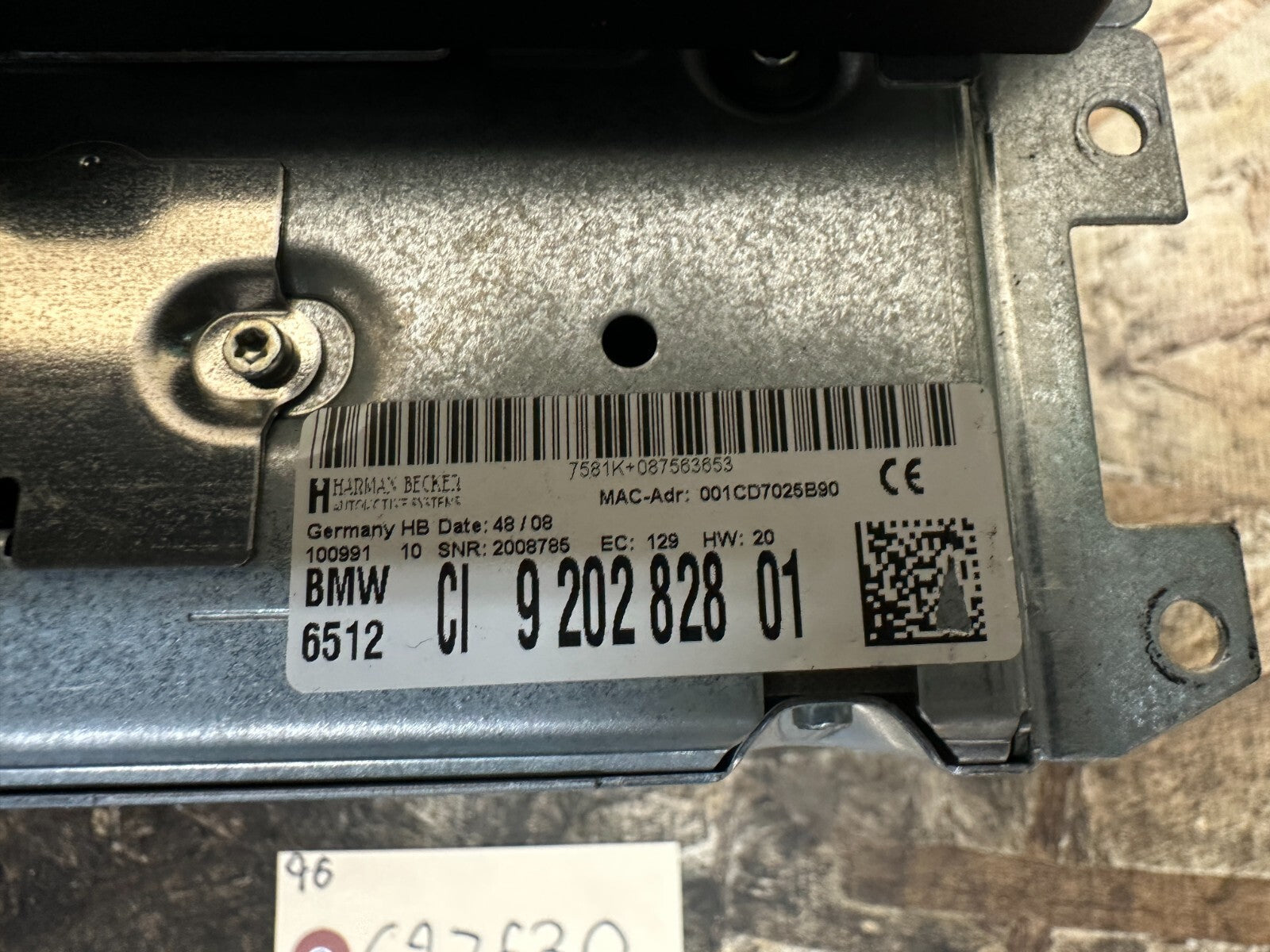 BMW 2006-2012 E90 3 SERIES FRONT NAVIGATION RADIO CD PLAYER OEM 9202828
