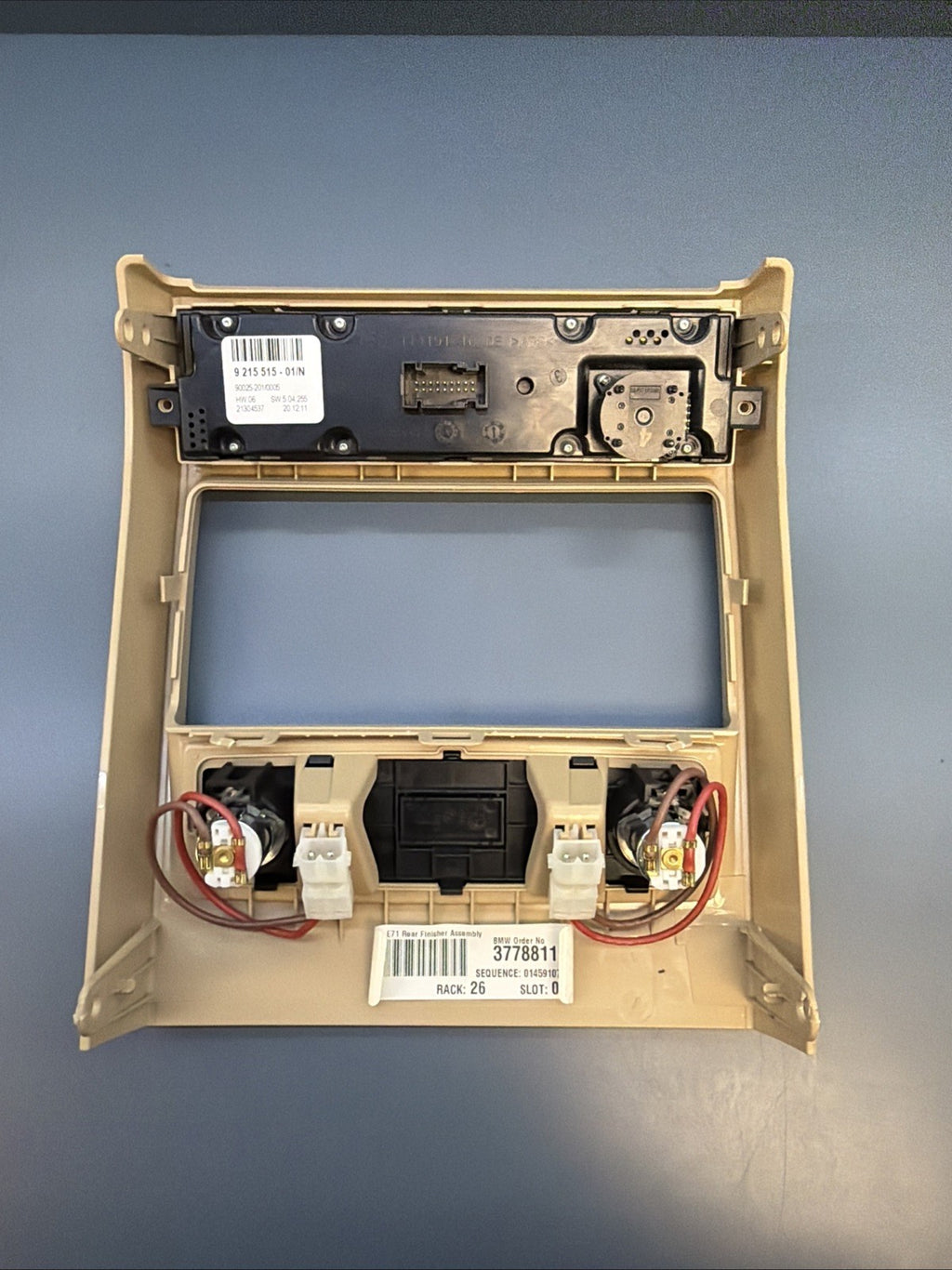 2007 - 2013 BMW E70 X5 CENTER CONSOLE REAR CLIMATE CONTROL with TRIM OEM 9215515