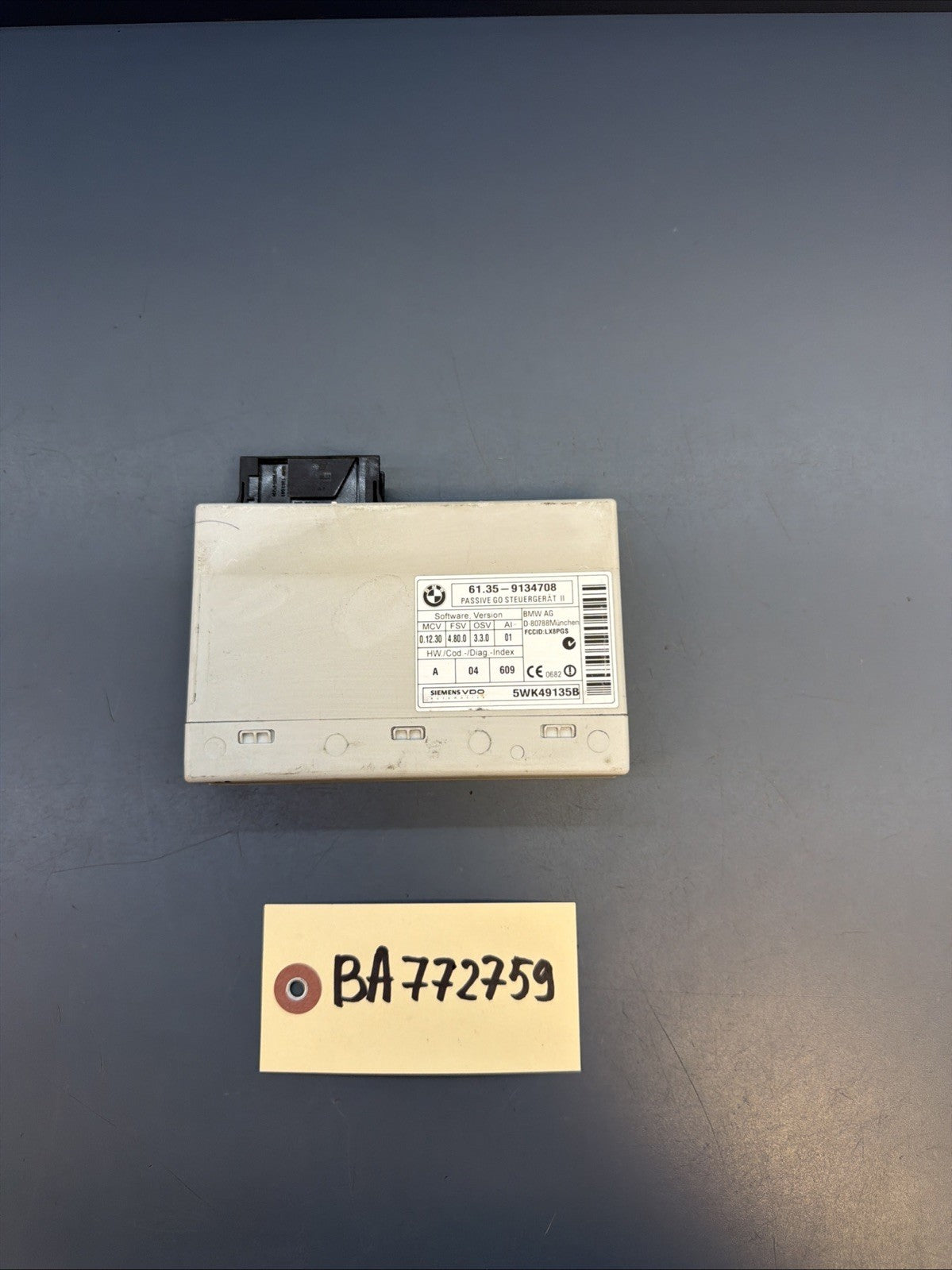 08-15 BMW 1 3 E90 E91 E92 Passive Go Keyless Entry Control Module OEM 9134708