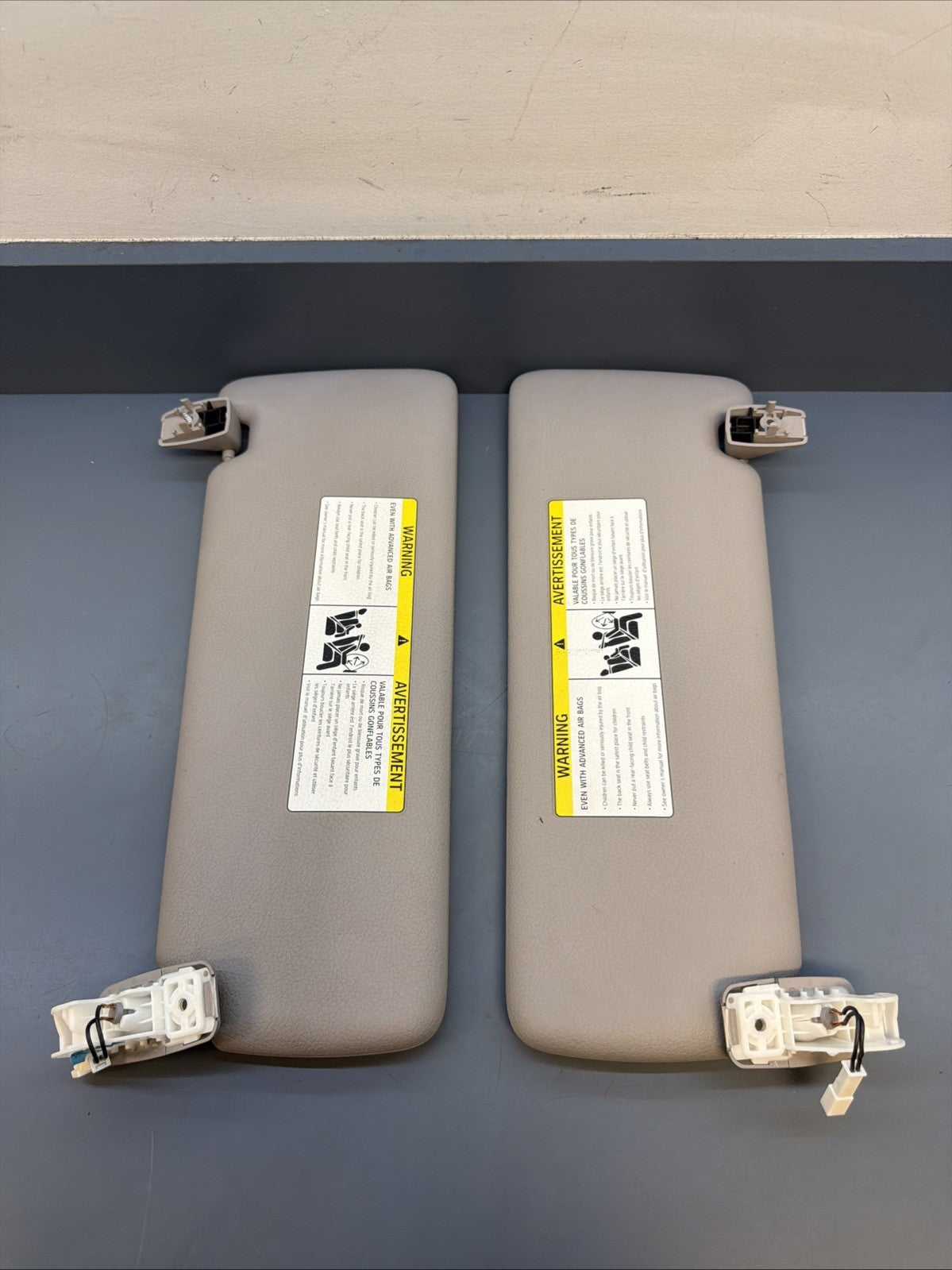 12-19 BMW 3 & 4 SERIES FRONT LEFT & RIGHT SUNVISOR SET GREY 7322293 7322294