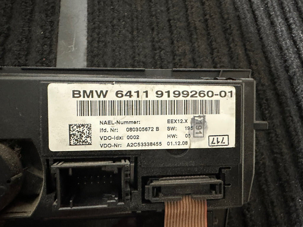 07-11 BMW E82 E88 E90 E92 HVAC HEATER A/C CLIMATE CONTROL SWITCH OEM 91992600