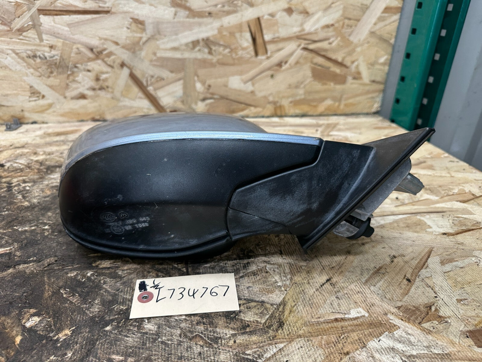 BMW 2011-2014 FRONT RIGHT PASSANGER SIDE VIEW POWER MIRROR BLUE OEM 7205445