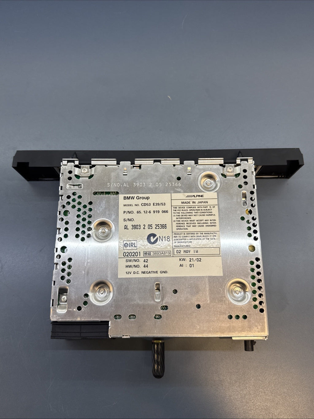 BMW E39 E53 5 X5 series BUSINESS CD DISC RADIO PLAYER AUDIO IN-DASH UNIT 6919066