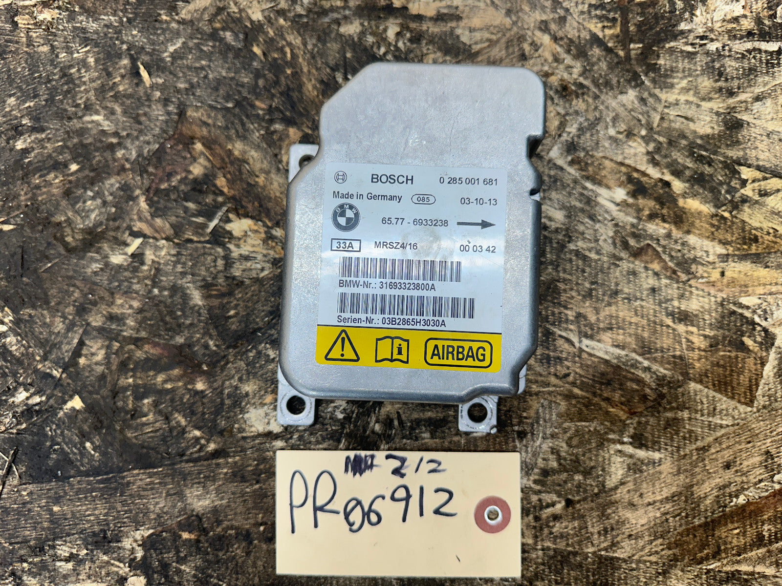 BMW 97-06 E46 E53 3 SERIES X5 SRS CONTROL MODULE/CRASH SENSOR OEM 6933238