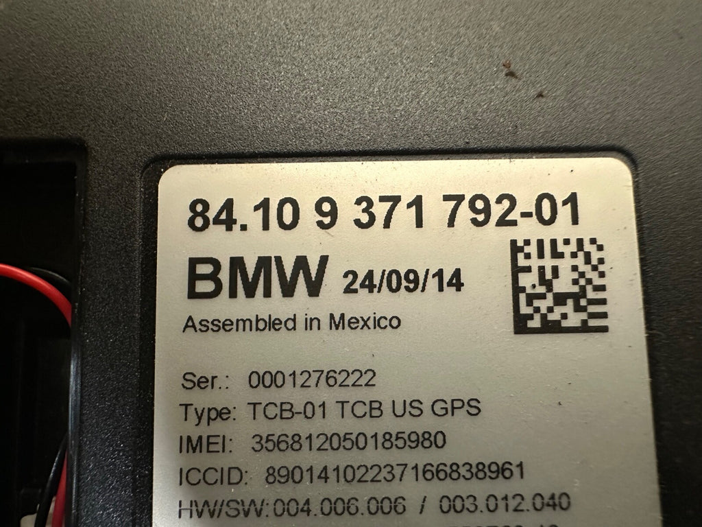 BMW F30 12-19 REAR TELEMATICS COMMUNICATION CONTROL UNIT OEM BMW 9371792 01/02