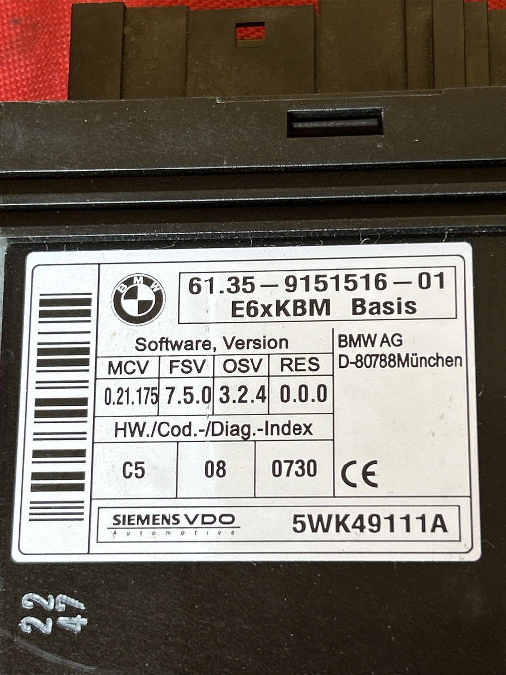 2008-2010 BMW 550I E60 LCI BCM BODY CONTROL MODULE UNIT OEM 61.35-9151516-01