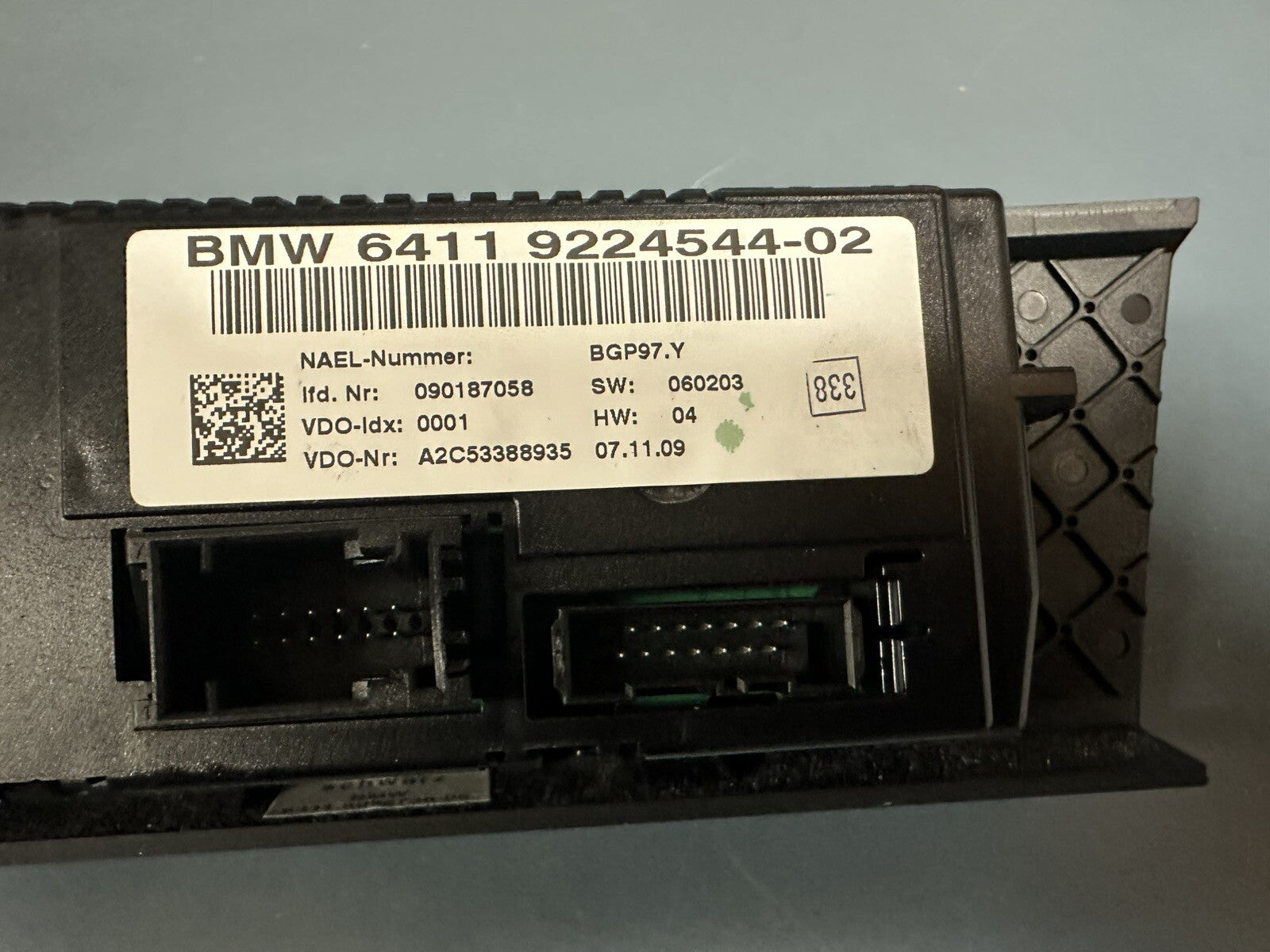 07-11 BMW 328XI 135I E82 E91 E90 OEM CLIMATE HEAT A/C CONTROL  Unit 9224544