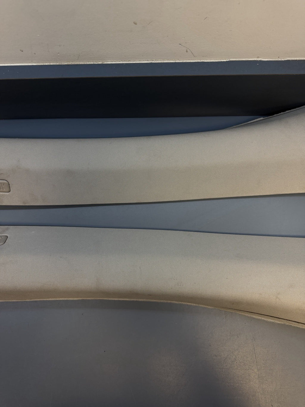 07-13 BMW E92 M3 COUPE FRONT A PILLARS TRIMS OEM Gray 7117468 7117467