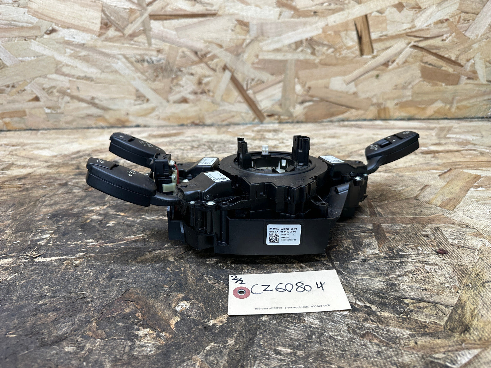 BMW 04-10 5 SERIES STEERING COLUMN HUB+CLOCK SPRING+STOCK SWITCHES OEM 6968199