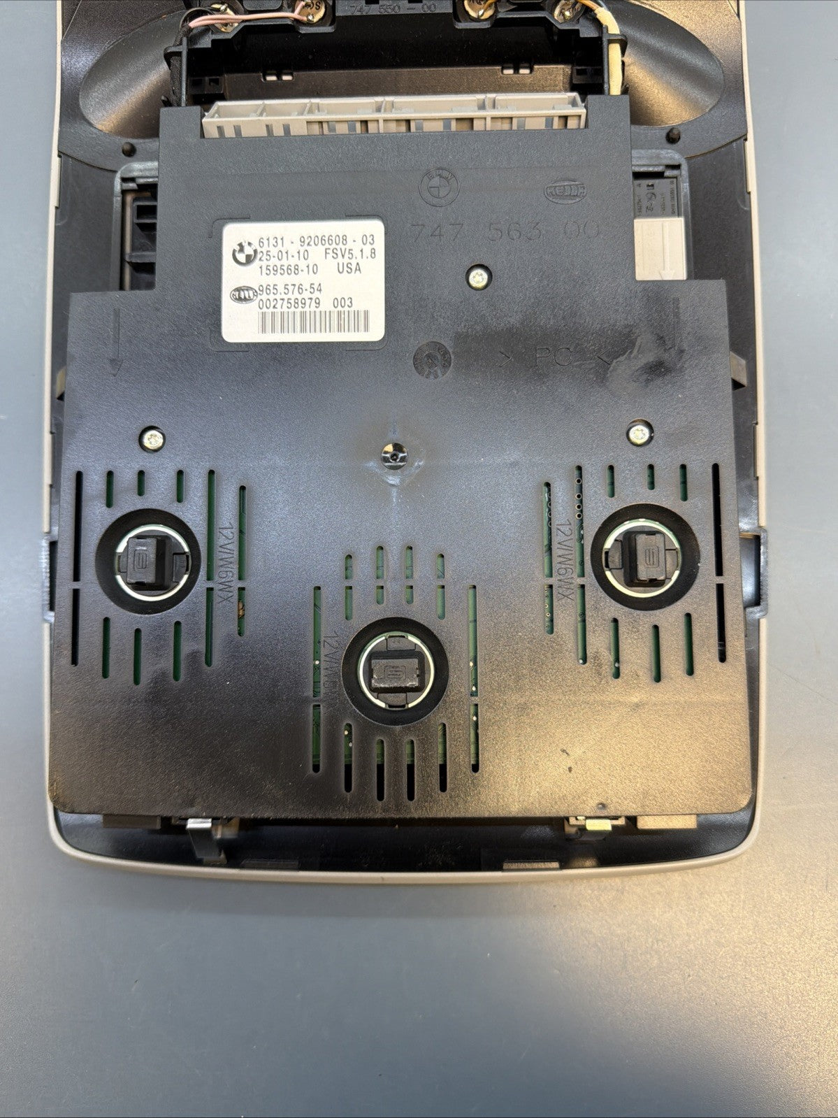 2007 - 2013 BMW X5 E70 X6 E71 Centre Roof Reading Light Switch Trim 74756300 OEM