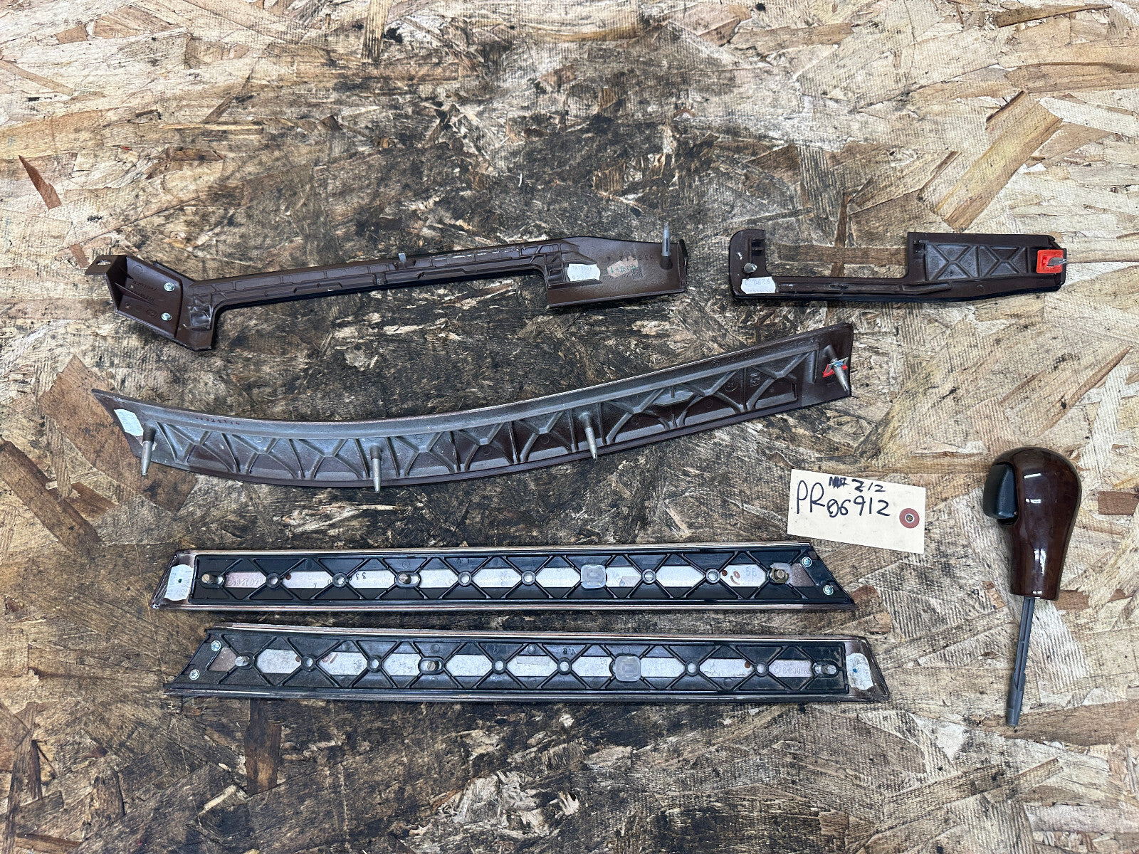 BMW 99-06 E46 6 PIECE BURLED WOOD INTERIOR TRIM SET OEM 8200720+8203826+MORE