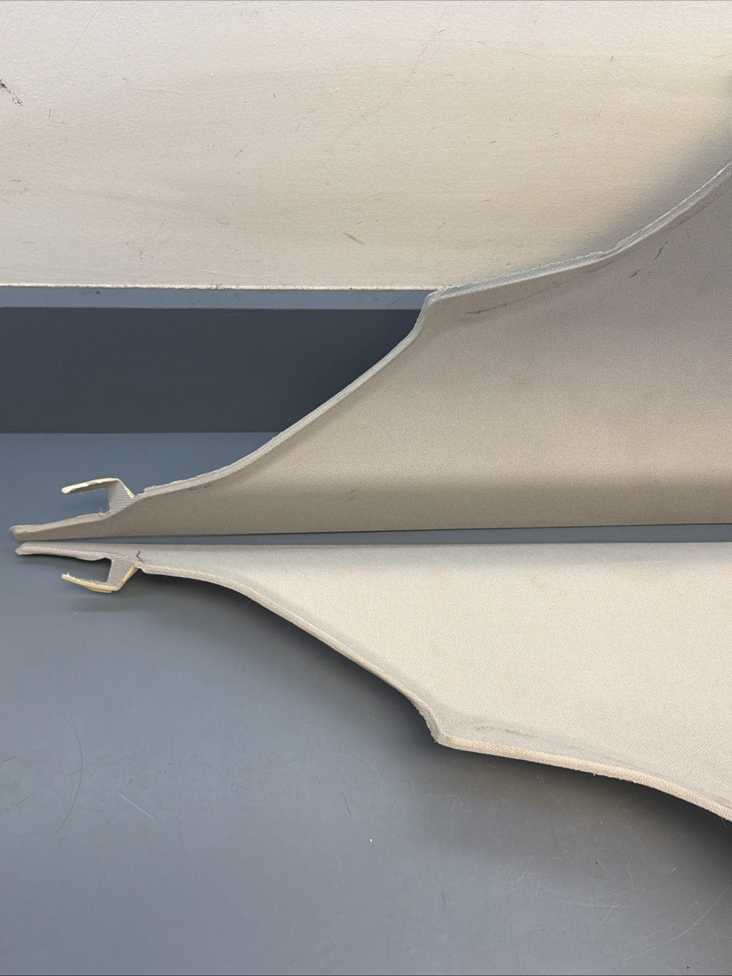 BMW E92 Left & Right Side Rear C Pillar Trim Post Set OEM Gray 7117474 7117473