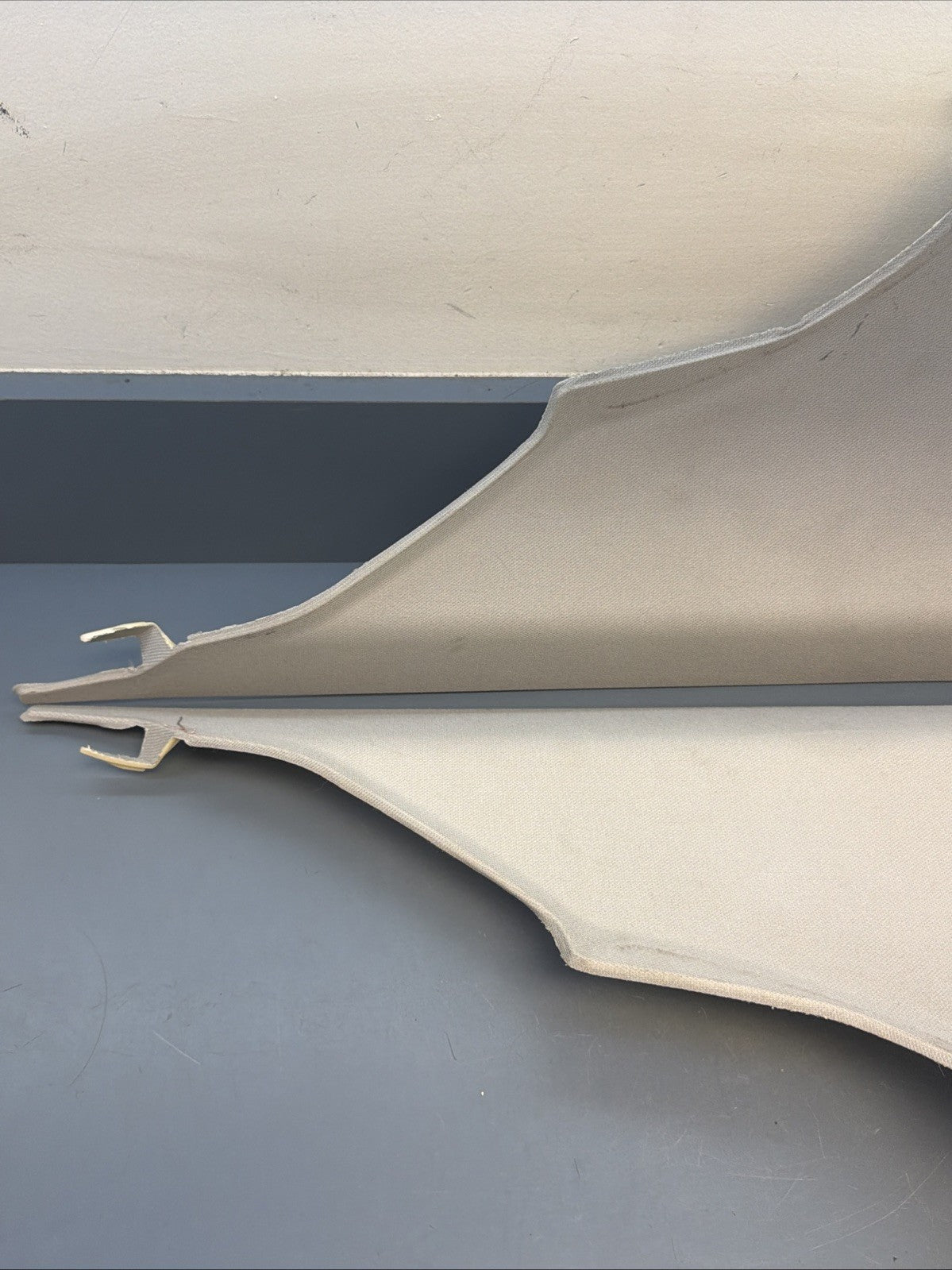 BMW E92 Left & Right Side Rear C Pillar Trim Post Set OEM Gray 7117474 7117473