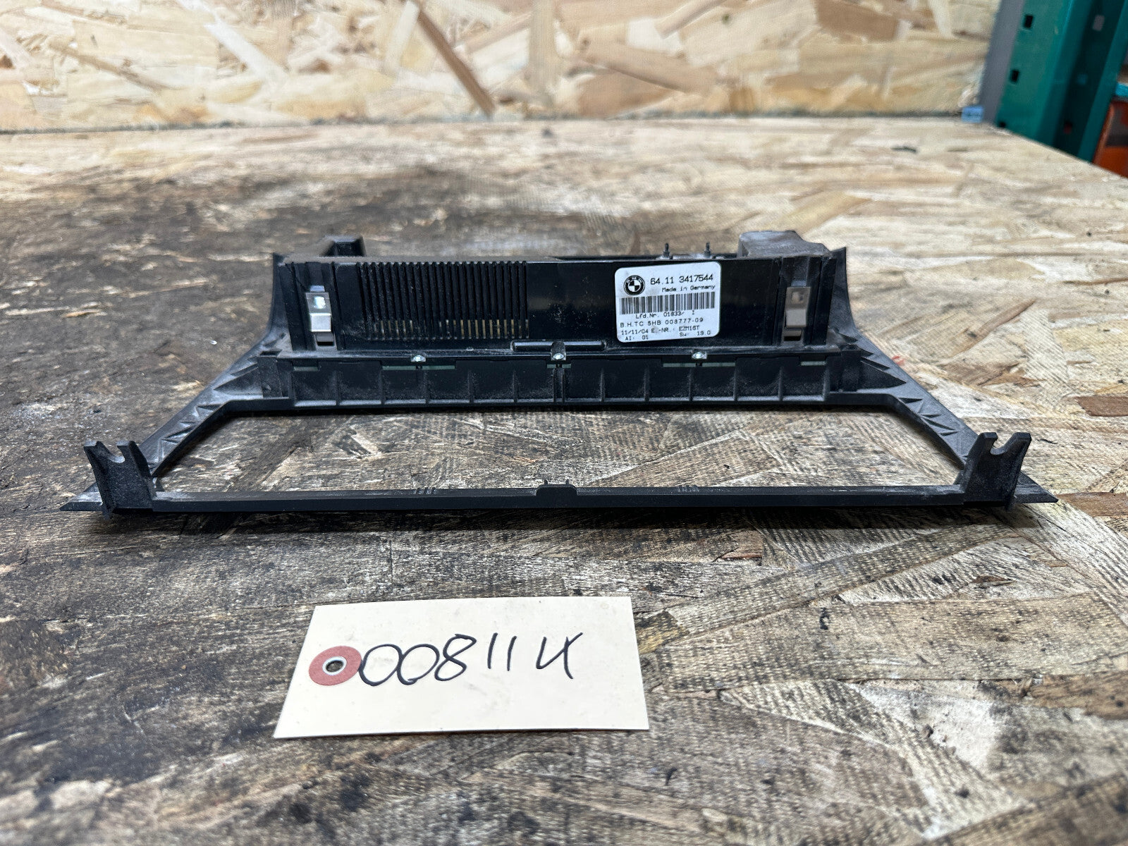 BMW 03-10 E83 X3 FRONT CENTER CONSOLE CLIMATE CONTROL PANEL BLACK OEM 3417544