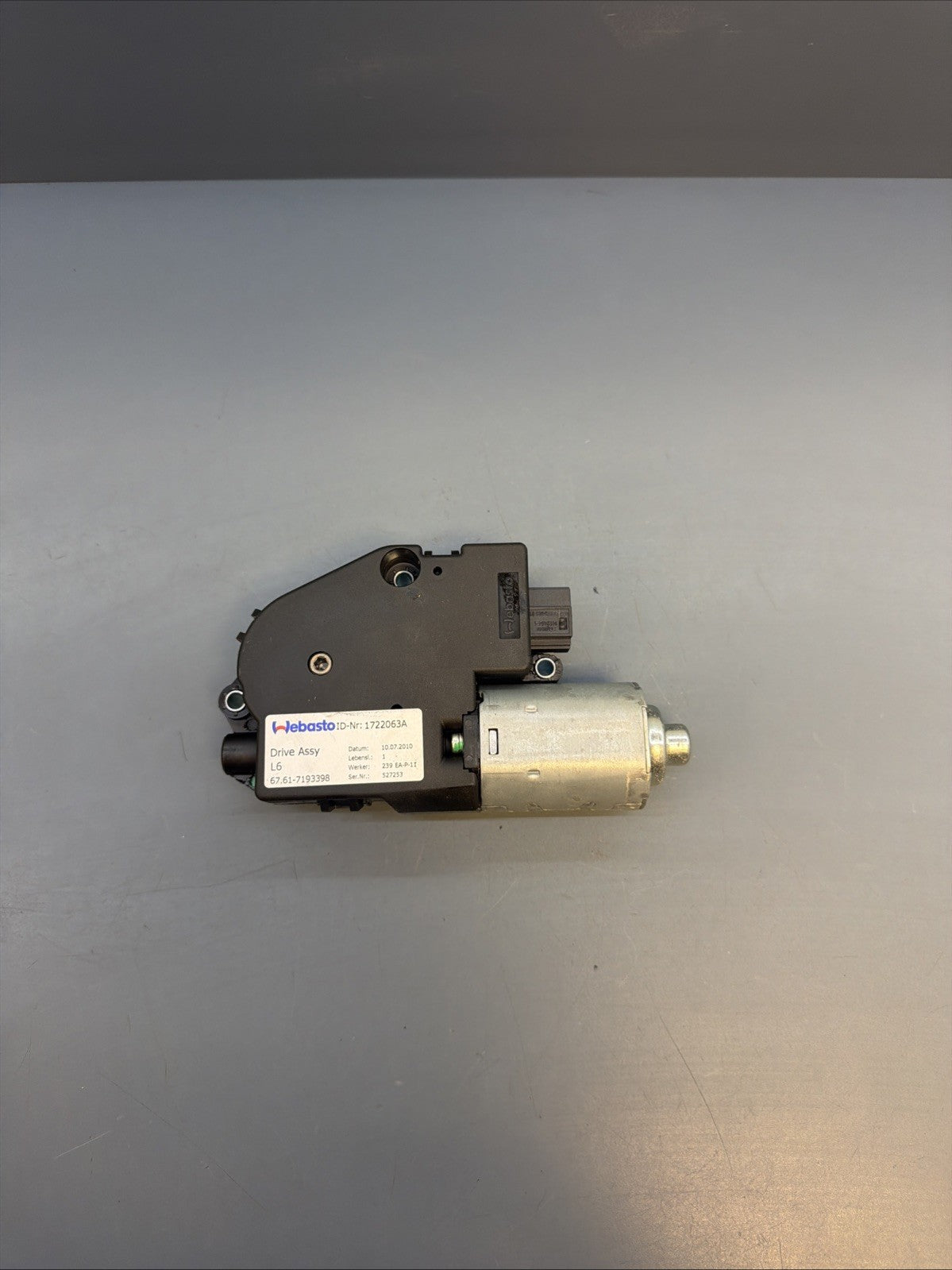 BMW OEM SUNROOF ELECTRIC MOTOR DRIVE UNIT MODULE E81 E82 E87 E90 E92 F10 7193398