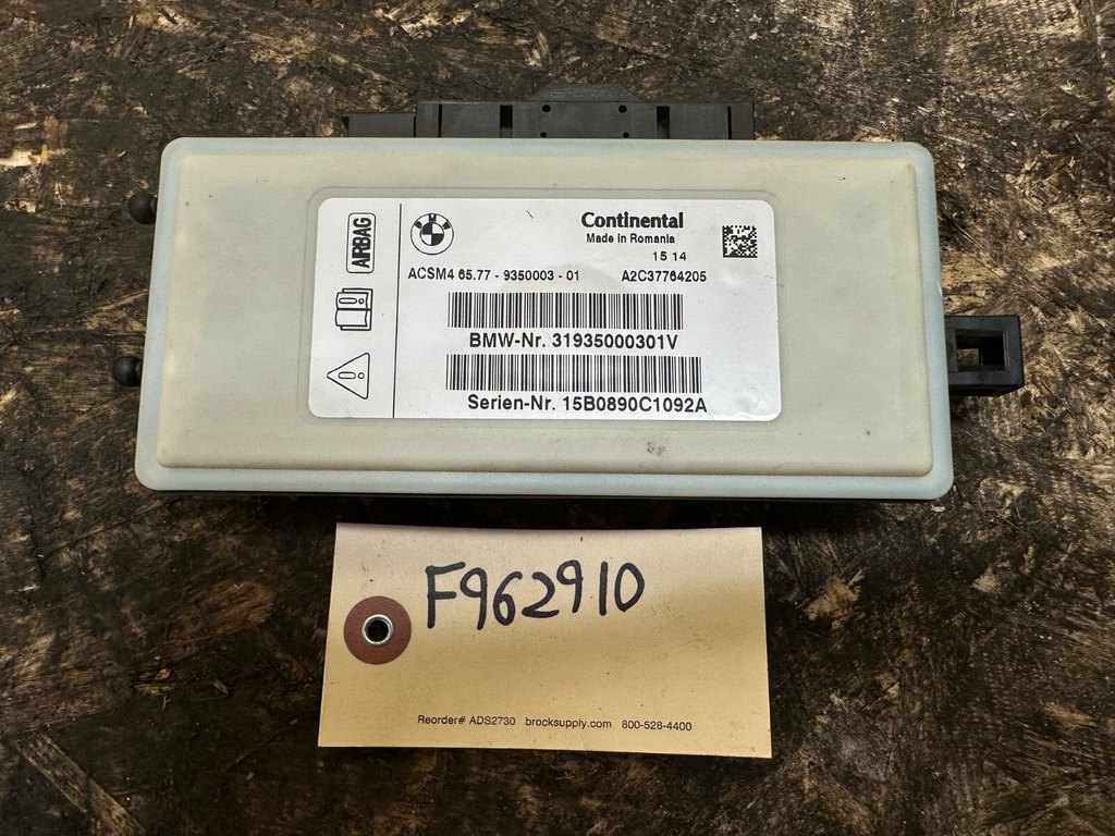2012-2018 BMW F30 CRASH IMPACT  MODULE CONTROL MODULE OEM BMW 9350003