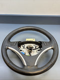 BMW 06-11 E90 3 SERIES BLACK LEATHER SPORT STEERING WHEEL W PADDLES OEM 6795858