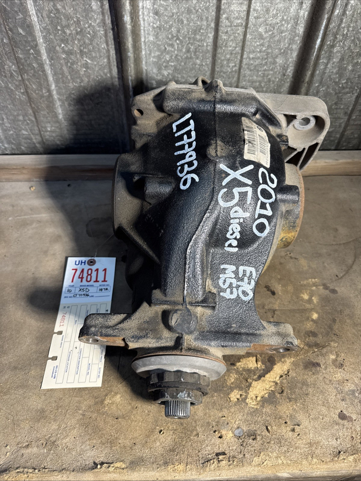 07-13 OEM BMW E70 X5 3.5d Rear Differential Axle Carrier 3.64 DIESEL M57 7552523