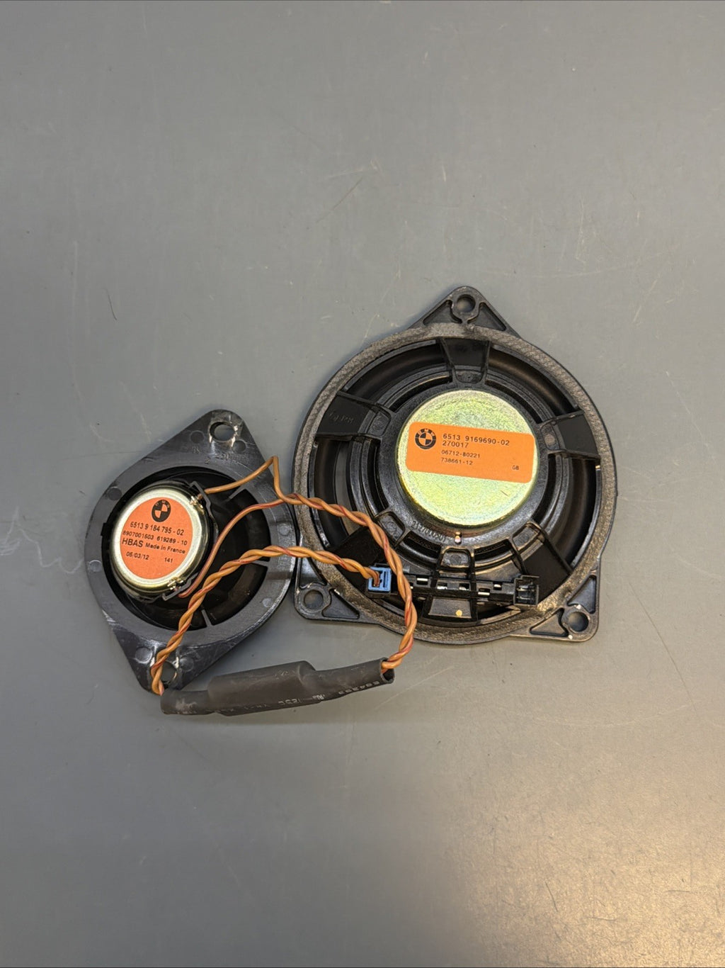 11-16 BMW F10 535 FRONT CENTRAL TOP HIFI HARMAN KARDON SPEAKER 9169690 9184795