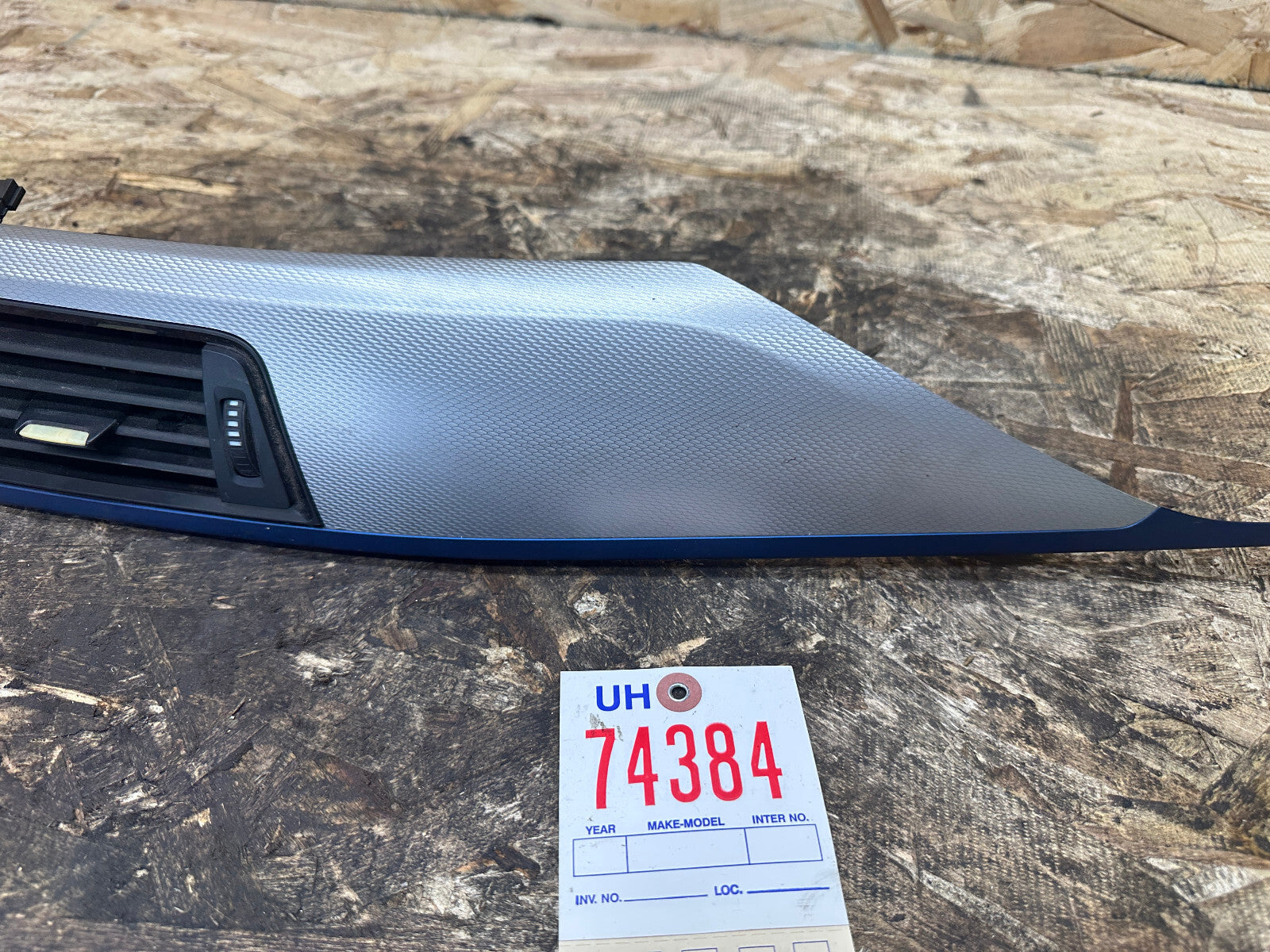 BMW 2011-2015 F30 F32 3 4 SERIES CENTER DASH VENT TRIM ALUMINUM+BLUE 276487