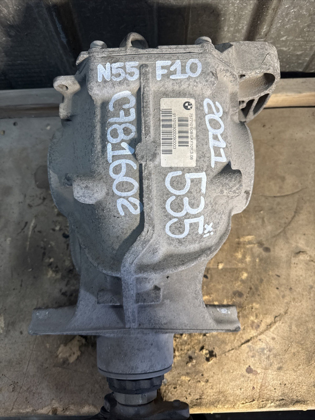 BMW REAR DIFFERENTIAL F10 SERIES 535Xi AUTOMATIC FINAL DRIVE 3.08 7577101
