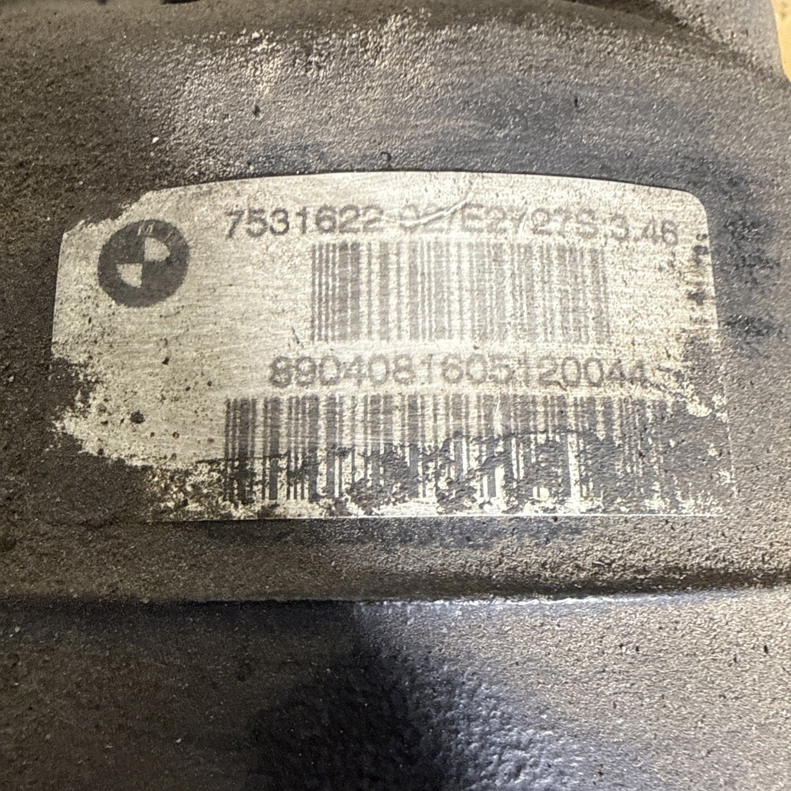BMW REAR DIFFERENTIAL E46 325XI 3 SERIES  FINAL DRIVE 3.46 7531622