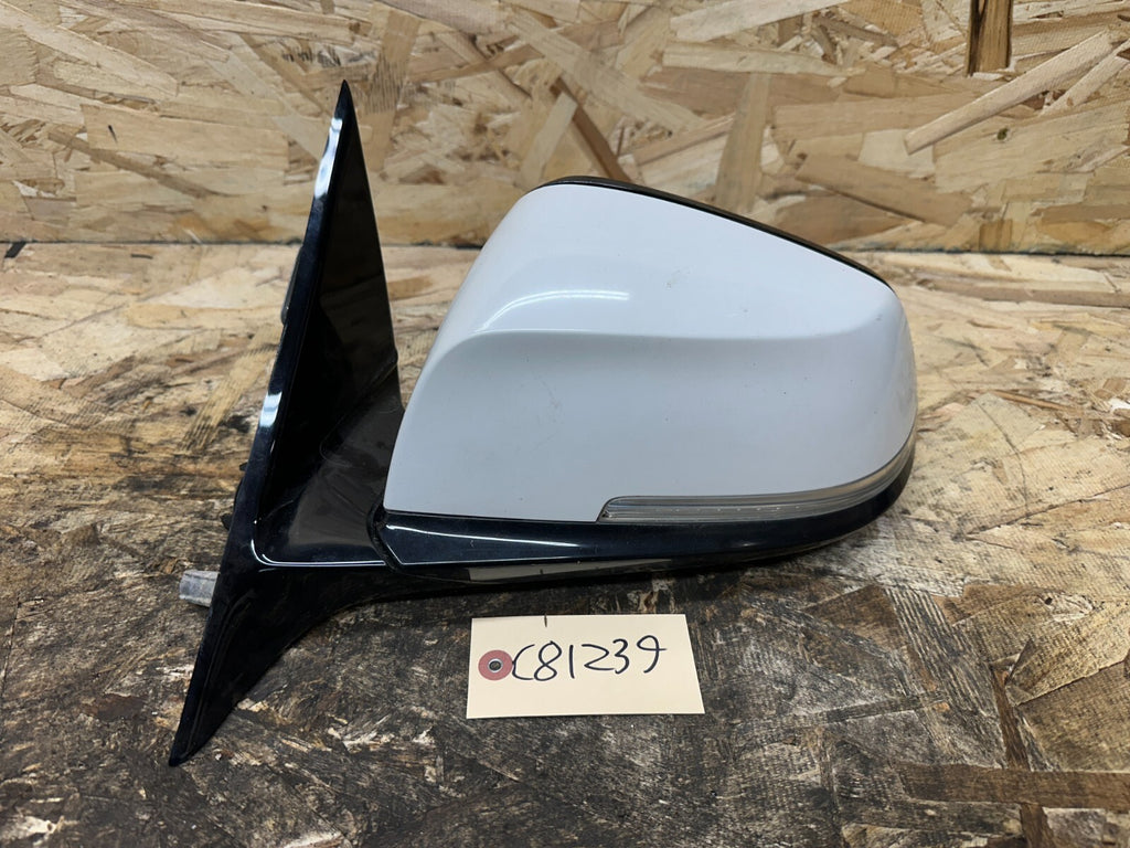 BMW 2012-2019 F30 3 SERIES DRIVER POWER SIDE MIRROR WHITE OEM 021185