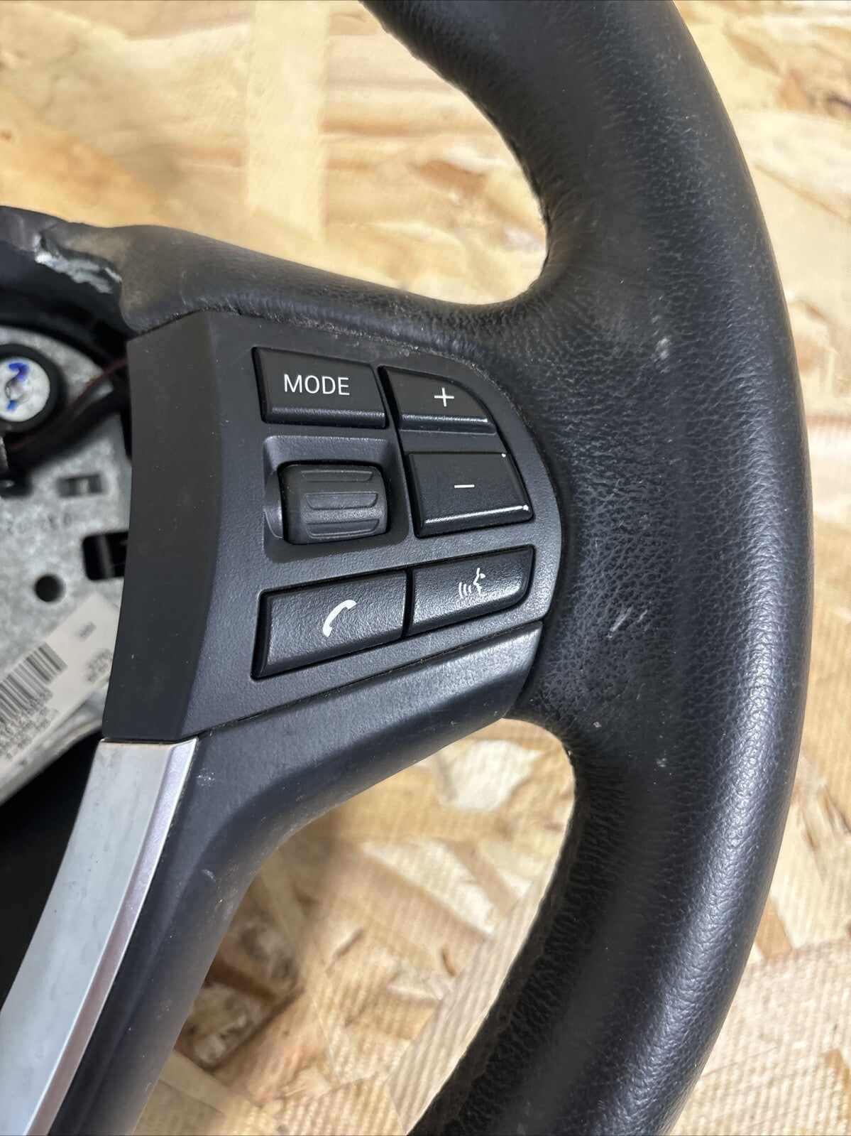2013 BMW X3 Black Leather Steering Wheel Switches Buttons Trim OEM 2406058 O2-2