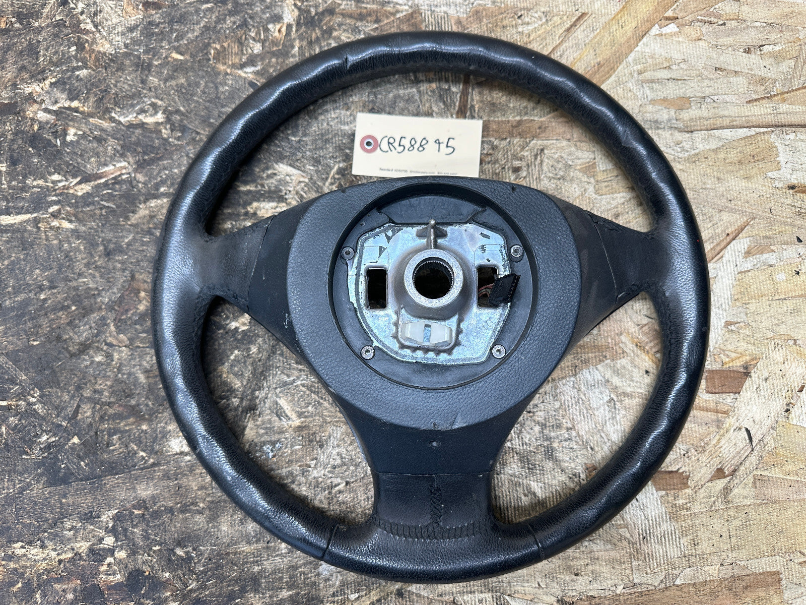 BMW 03-10 E60 5 SERIES SPORT BLACK LEATHER STEERING WHEEL OEM 11008818/3385E601