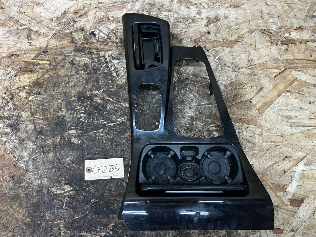 BMW 2010-2016 F10 5 SERIES SHIFTER BEZEL TRIM+CUP HOLDERS OEM 9206389