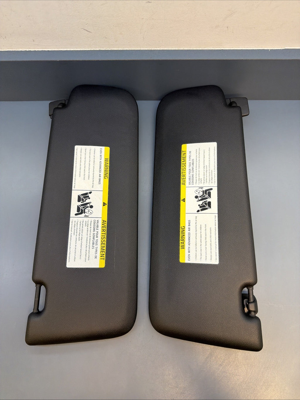 11-17 OEM BMW F25 F26 X3 X4 Front Left Right Anthracite Sun Visor Black SET