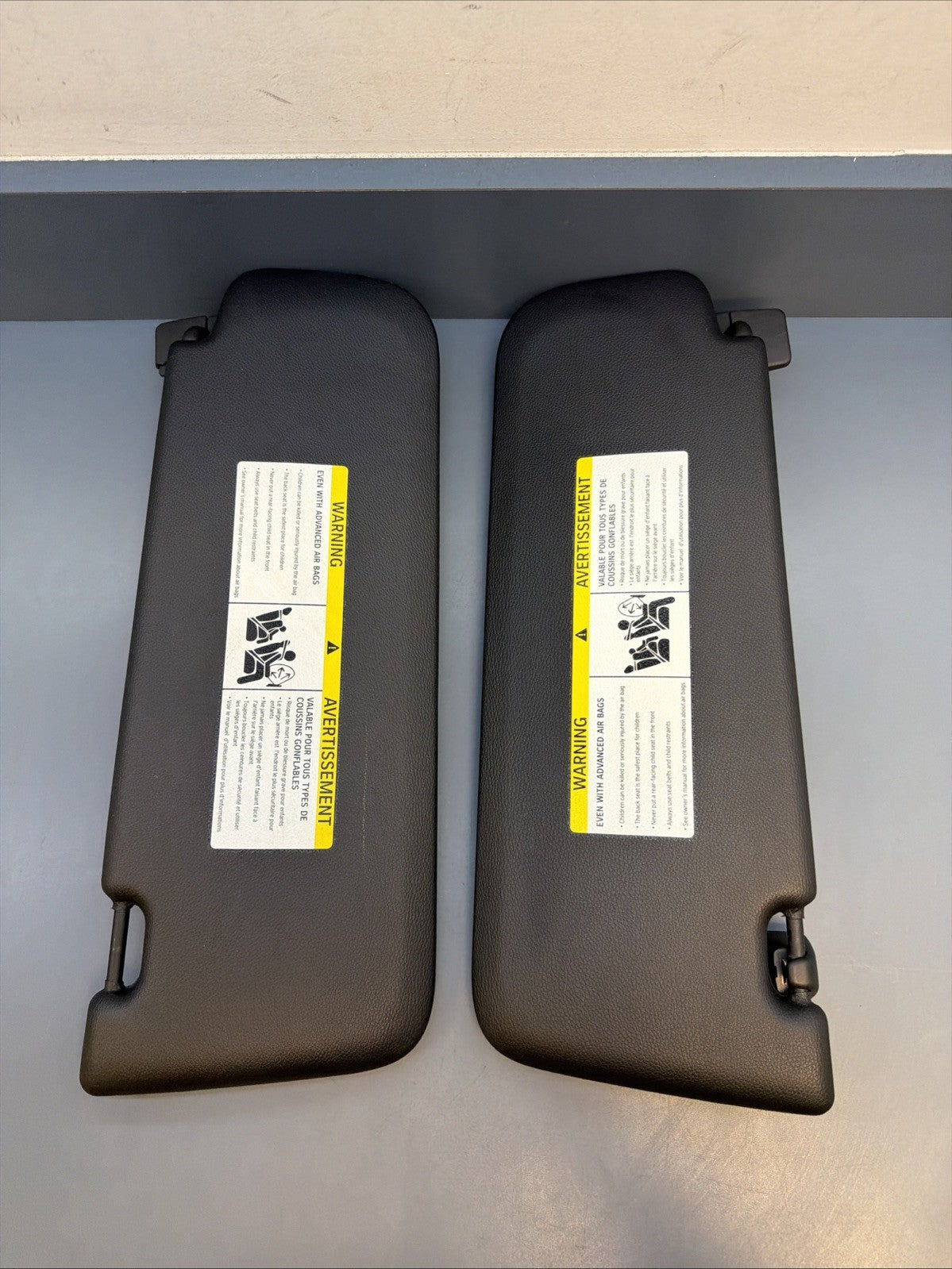 11-17 OEM BMW F25 F26 X3 X4 Front Left Right Anthracite Sun Visor Black SET