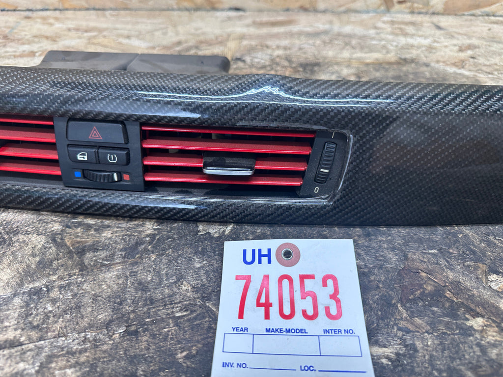 BMW 2008-2013 E90 3 SERIES RIGHT DASH VENT TRIM WOODGRAIN W CARBON WRAP 7132851