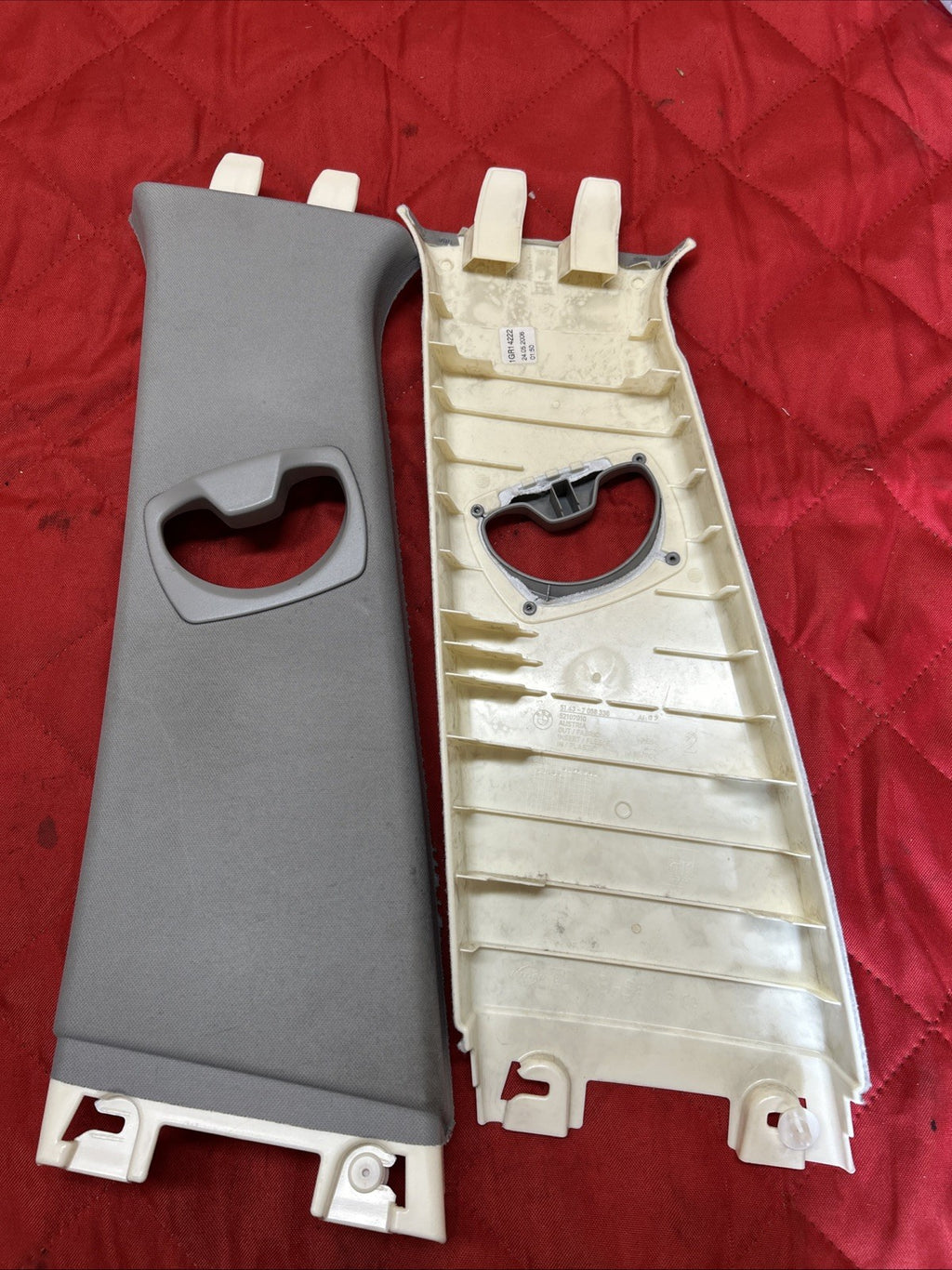 D 06-12 BMW E90 E91 328i UPPER B PILLAR TRIM LEFT & RIGHT 7058335 7058336
