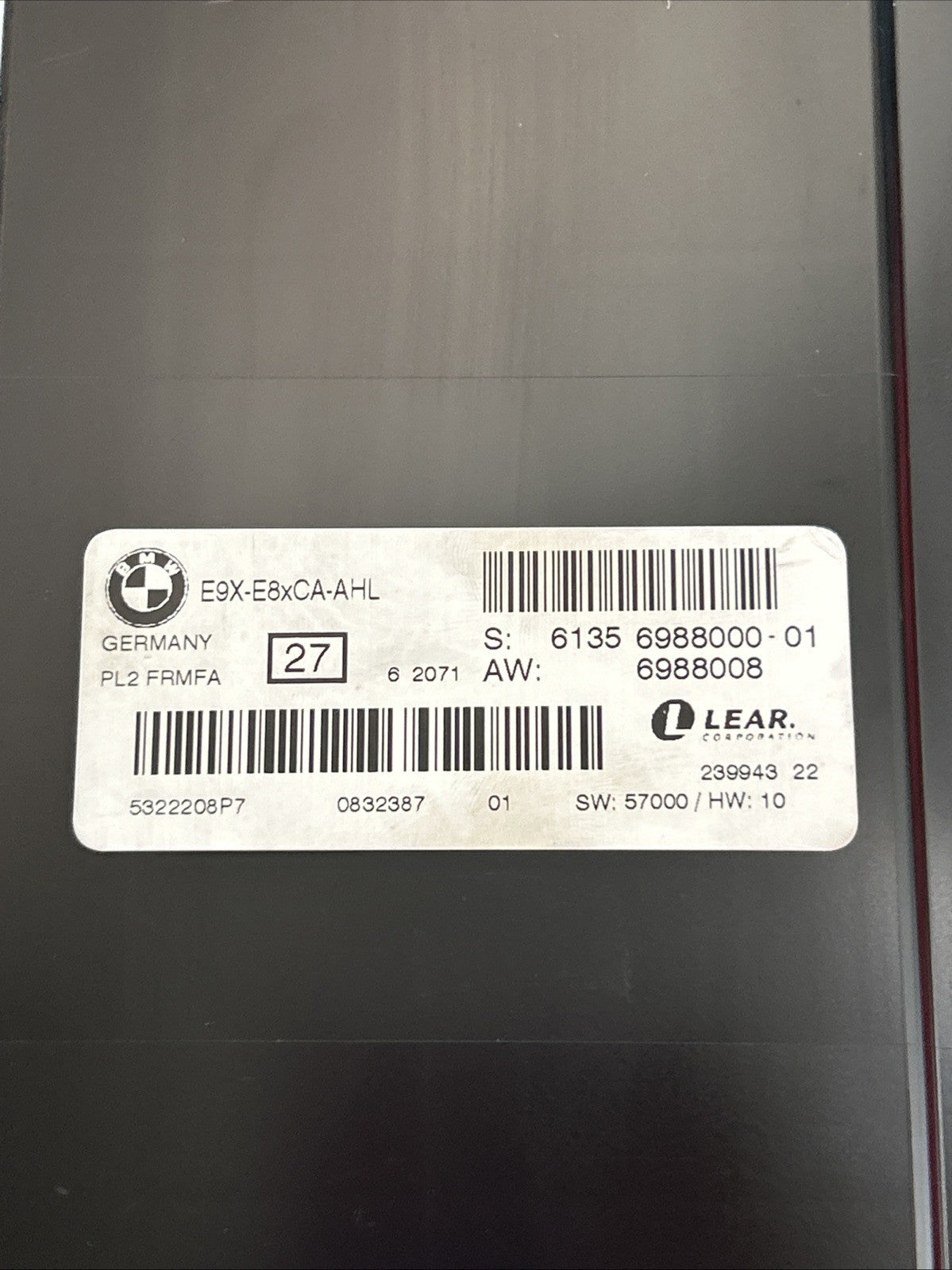 BMW E87 E90 E91 AHL ADAPTIVE HEADLIGHTS LIGHT FOOTWELL CONTROL OEM 9128185