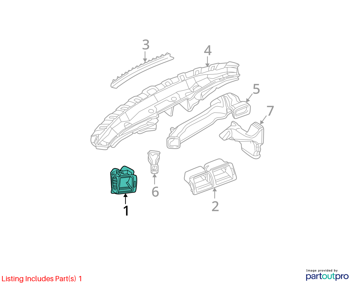 01-06 BMW E46 325 328 330 M3 RIGHT PASSENGER DASH AC AIR VENT GRILL OEM 8361898