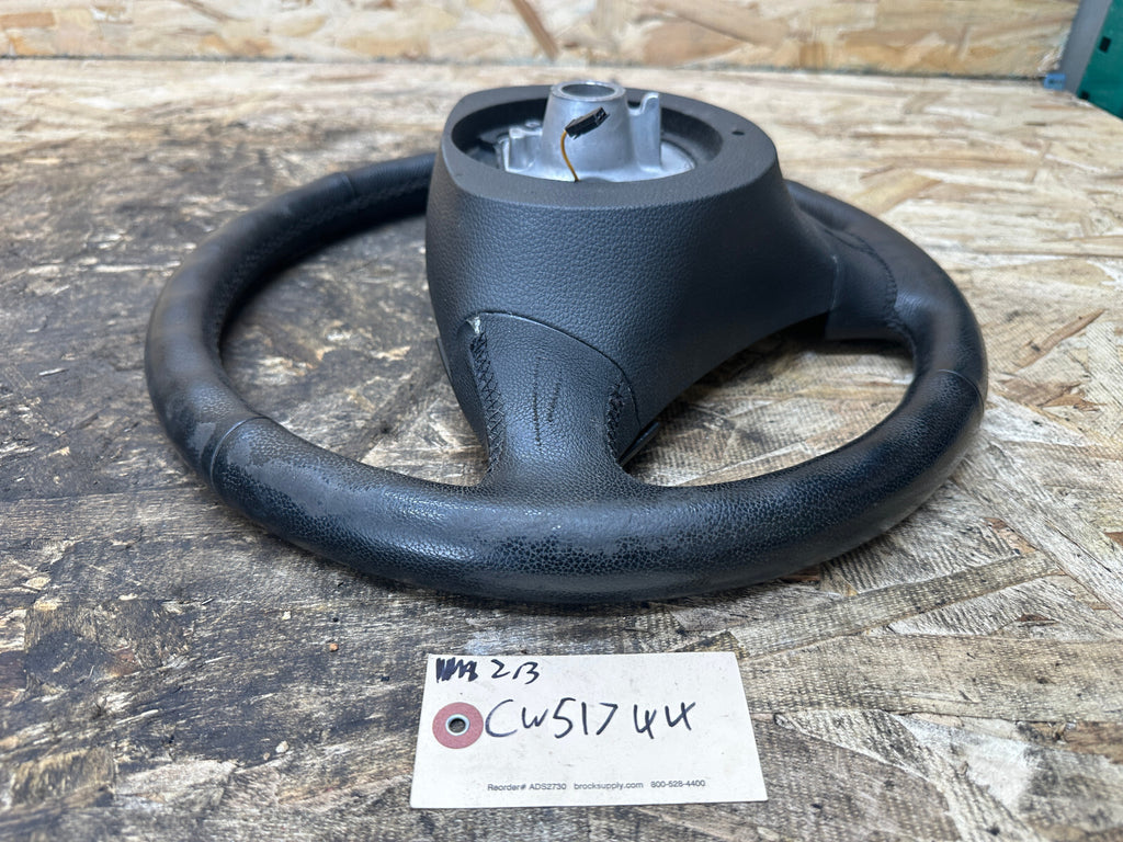 BMW 2004-2010 E60 3 SPOKE BLACK LEATHER STEERING WHEEL OEM 6079000