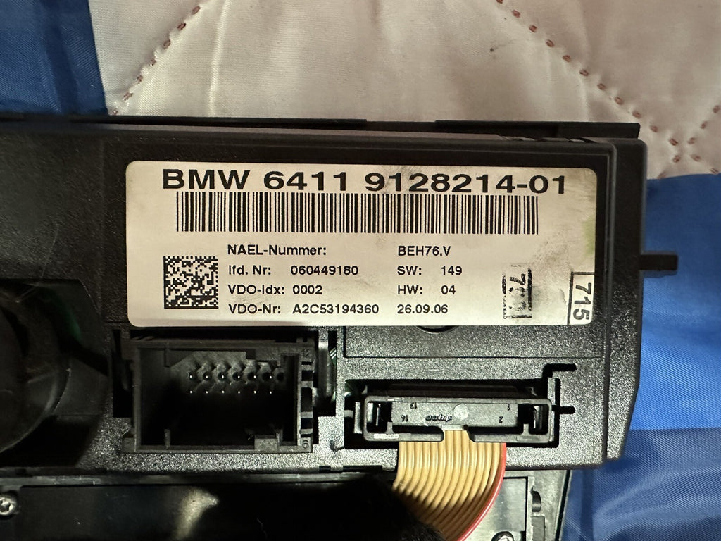 07-10 Fits BMW 335i 328i 3 Series AC Heater Climate Control Unit Panel 9128214