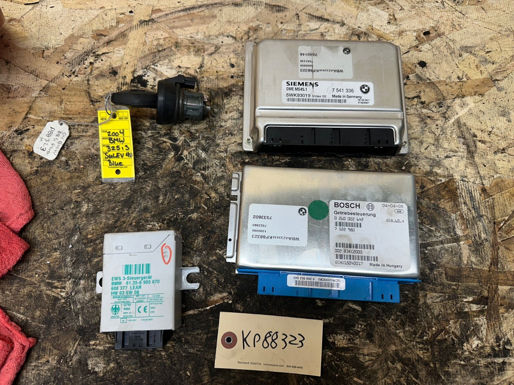 BMW E46 M54 04 AUTO TRANSMISSION ECU TCU IMMOBILIZER KEY SYSTEM COMPLETE SET