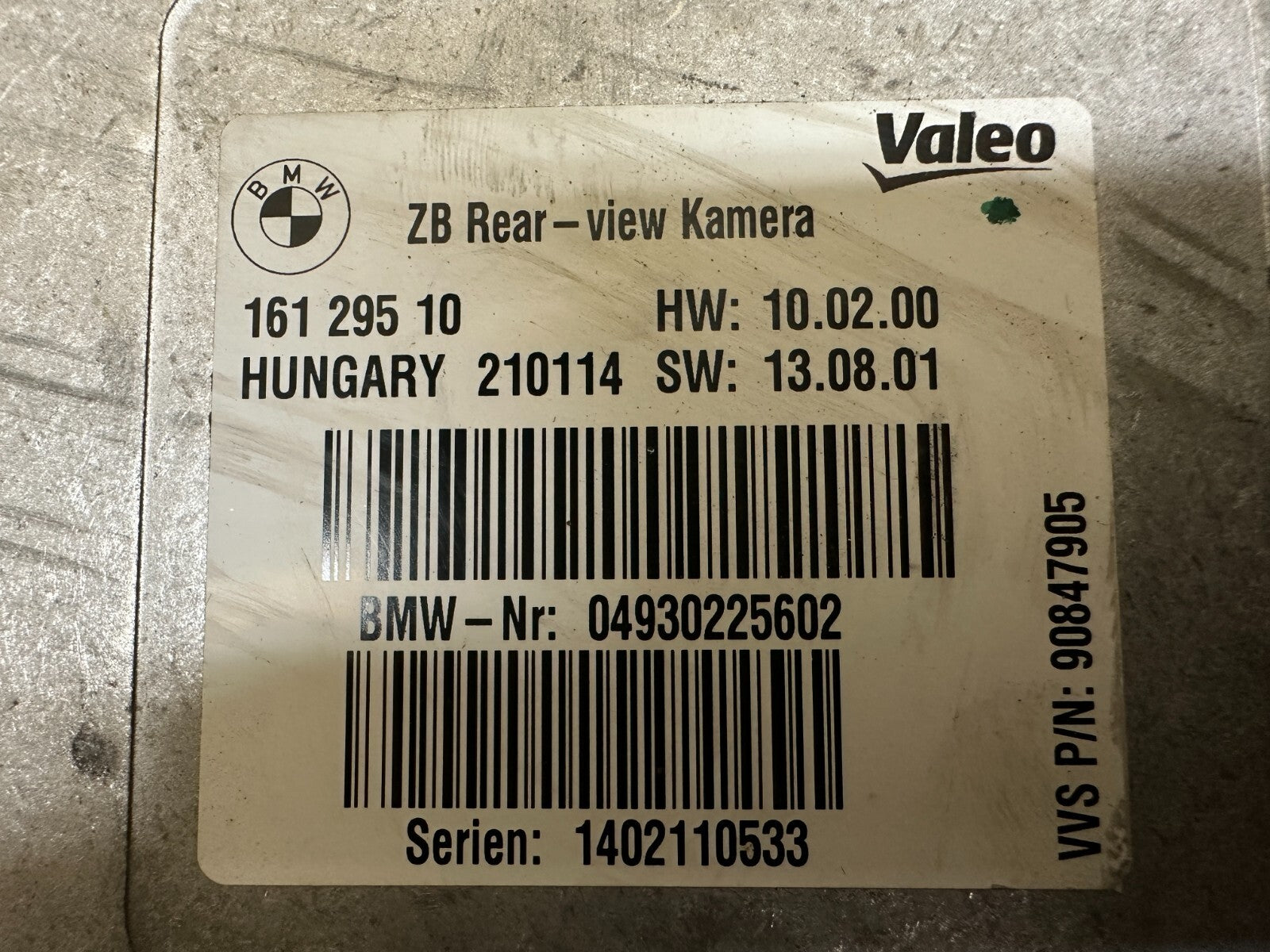 BMW 2010-2019 F25 F30 F32 F85 REAR VIEW CAMERA CONTROL MODULE OEM 16129510