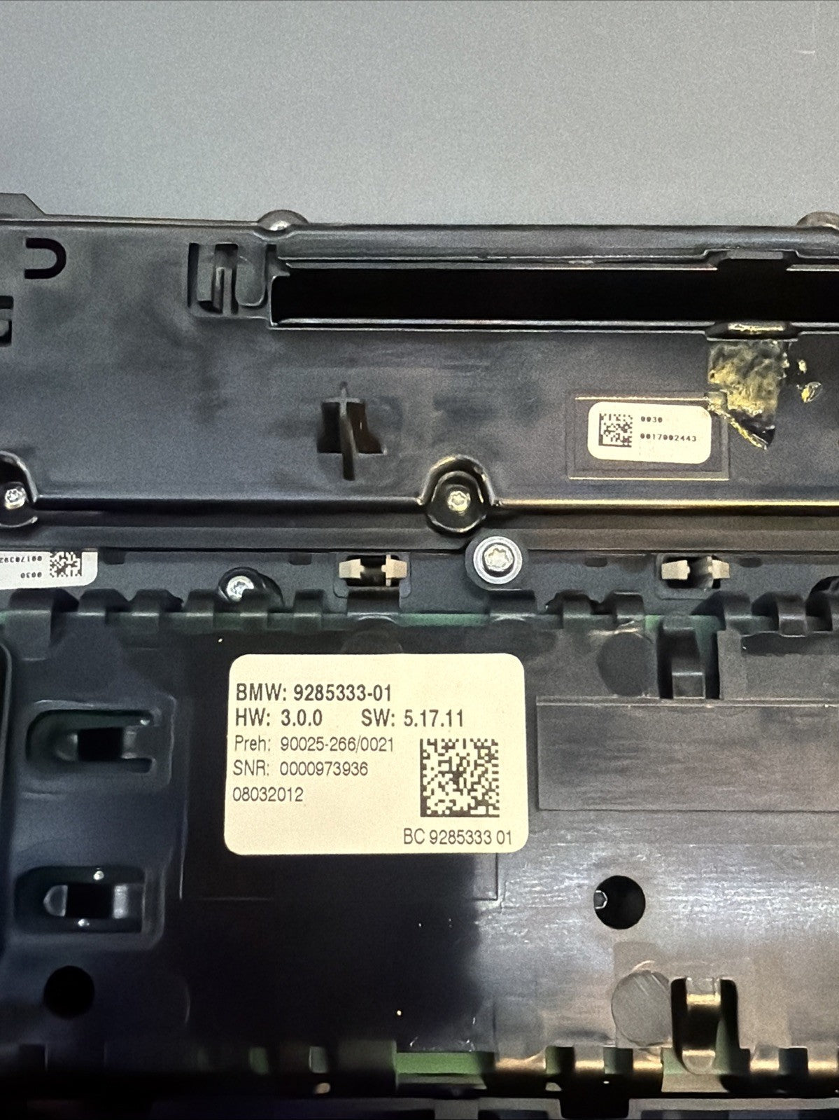 11-16 BMW F10 535i AC Heater Climate Temperature Control Unit 9285333 OEM