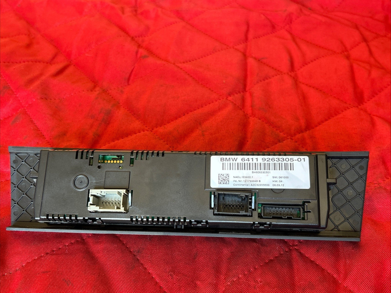 07-13 OEM BMW E92 E93 328 335 Coupe AC Climate Control Switch Panel 9263305