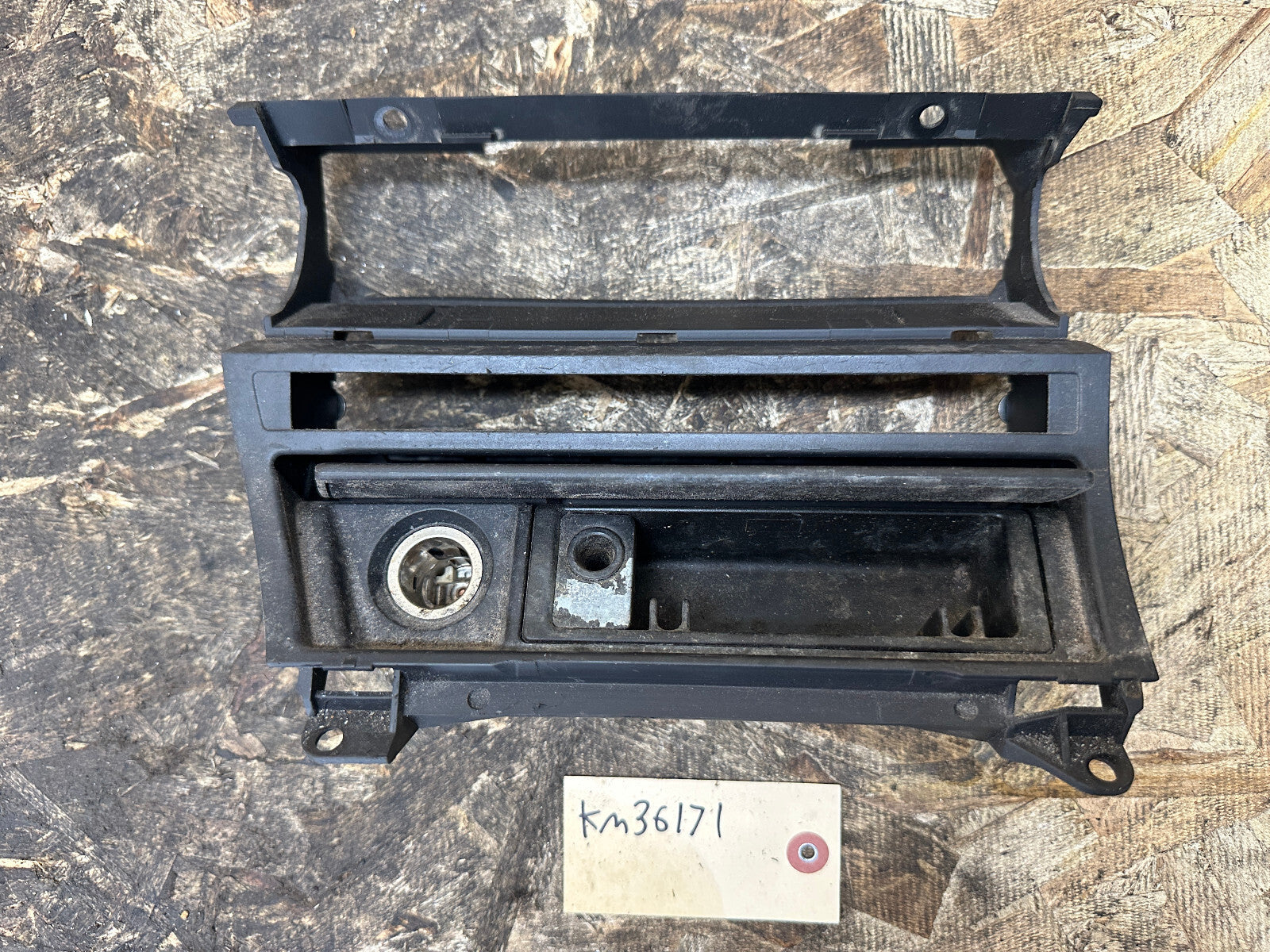 BMW 99-06 E46 3 SERIES BLACK CENTER STOREAGE TRIM+TRAY OEM 8268887+8268888